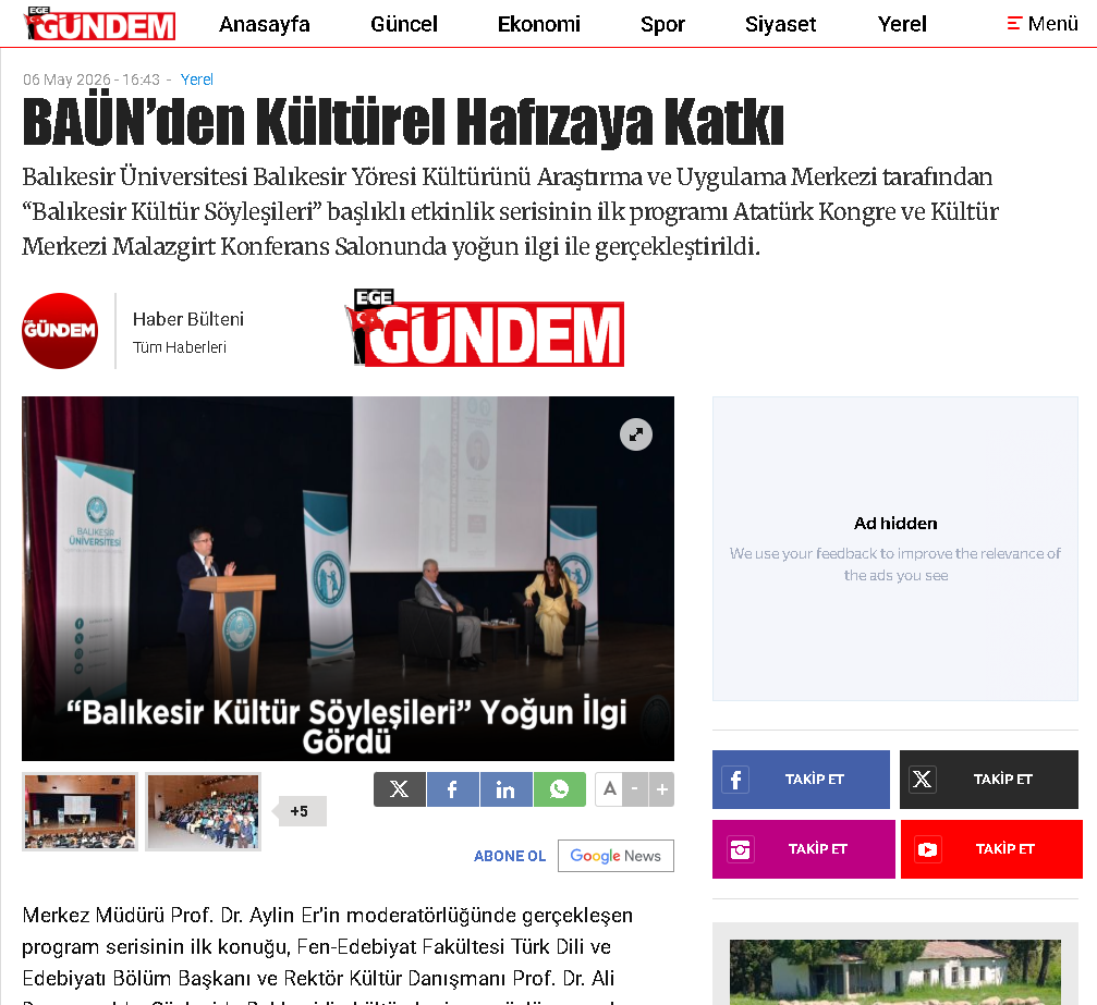 BAÜN’den Kültürel Hafızaya Katkı
