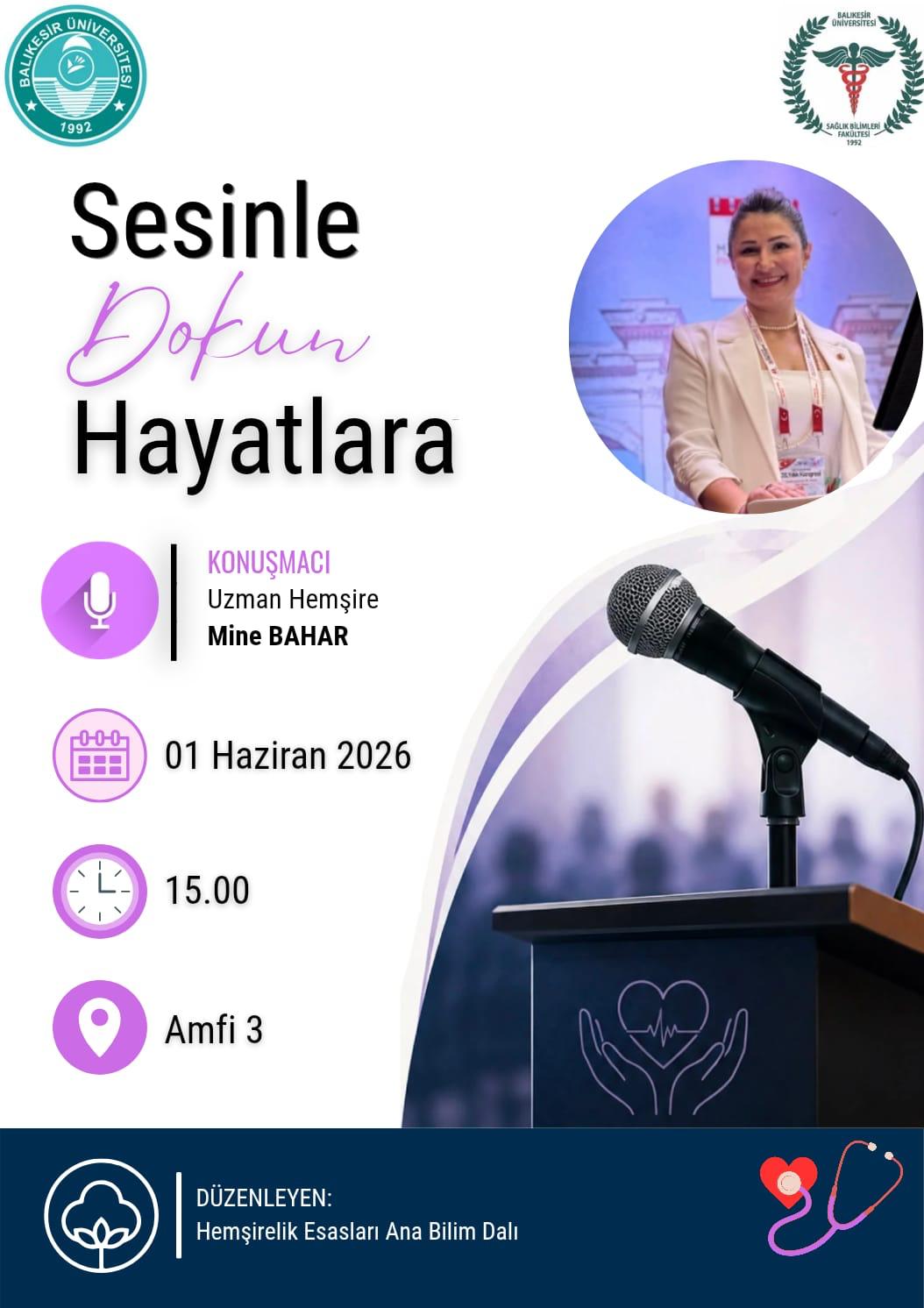 Sesinle Dokun Hayatlara” Konferansı Öğrencilerle Buluştu