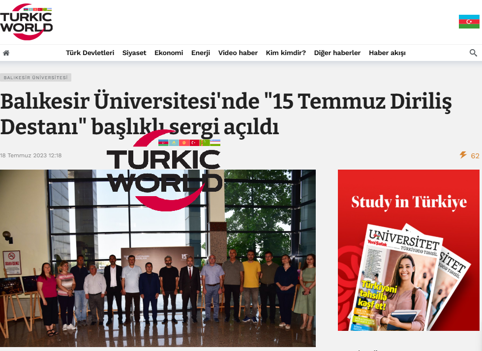 Balıkesir Üniversitesi'nde 15 Temmuz Diriliş Destanı"  başlıklı sergi açıldı 