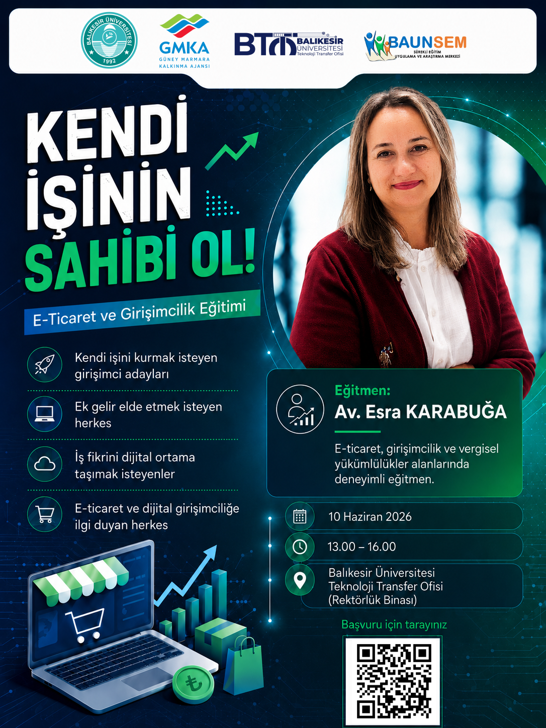Kendi İşinin Sahibi Ol! E-Ticaret ve Girişimcilik Eğitimi 1