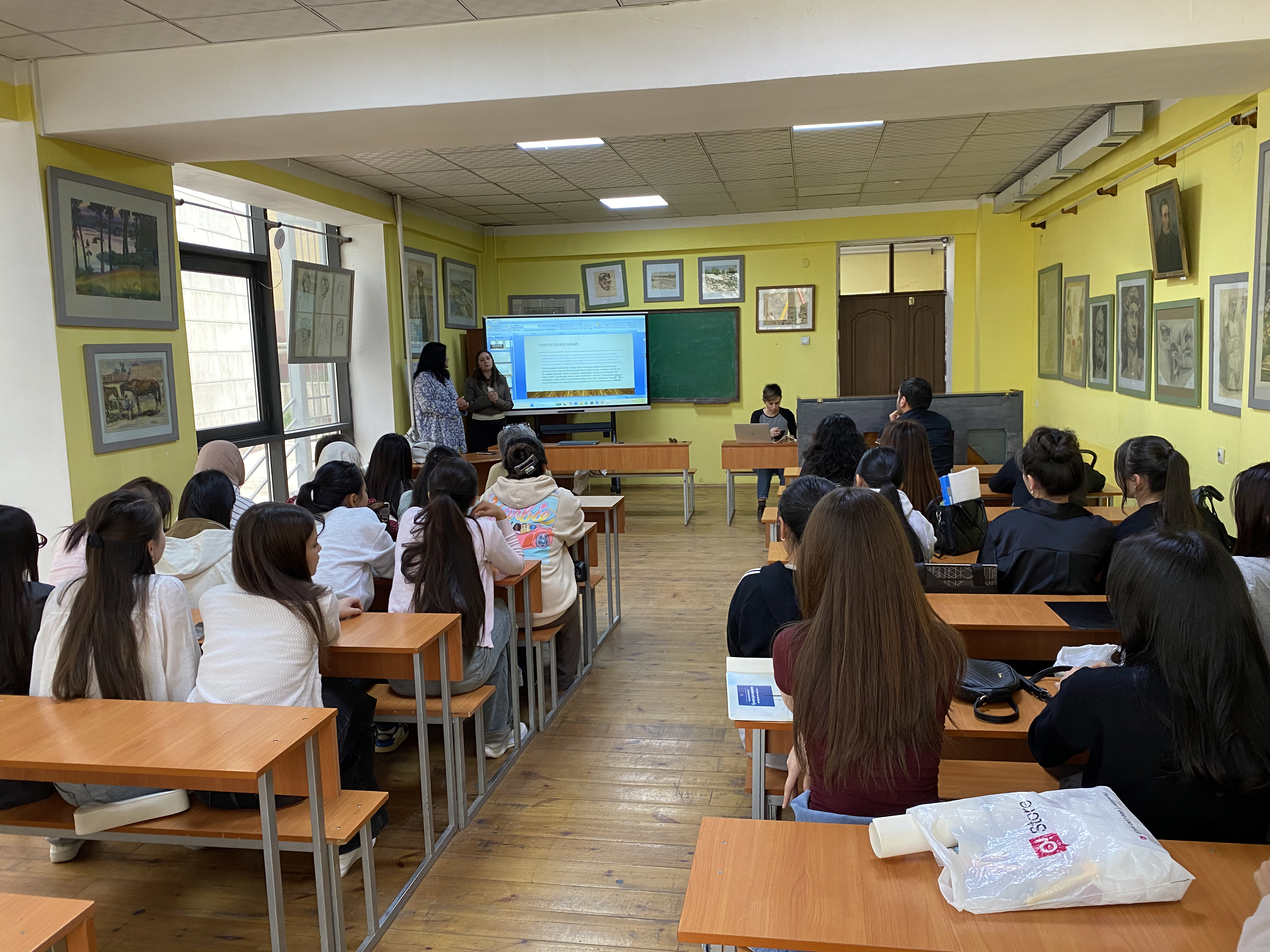 Assoc. Prof. Dr. Öznur Işır gave a seminar in Kyrgyzstan titled "Poster Art in the 100th Year of the Republic of Türkiye". 3