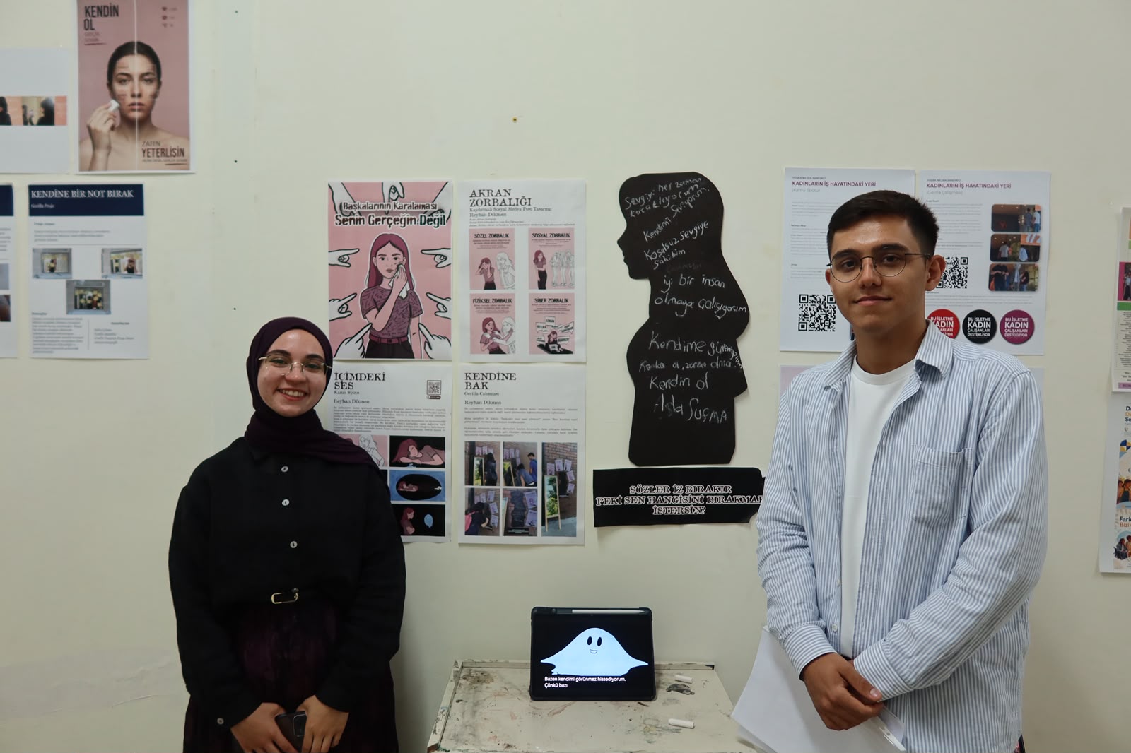 The "Social Awareness" Graphic Design Project Exhibition, prepared by our students under the supervision of Assoc. Prof. Dr. Öznur Işır, met with visitors. 17