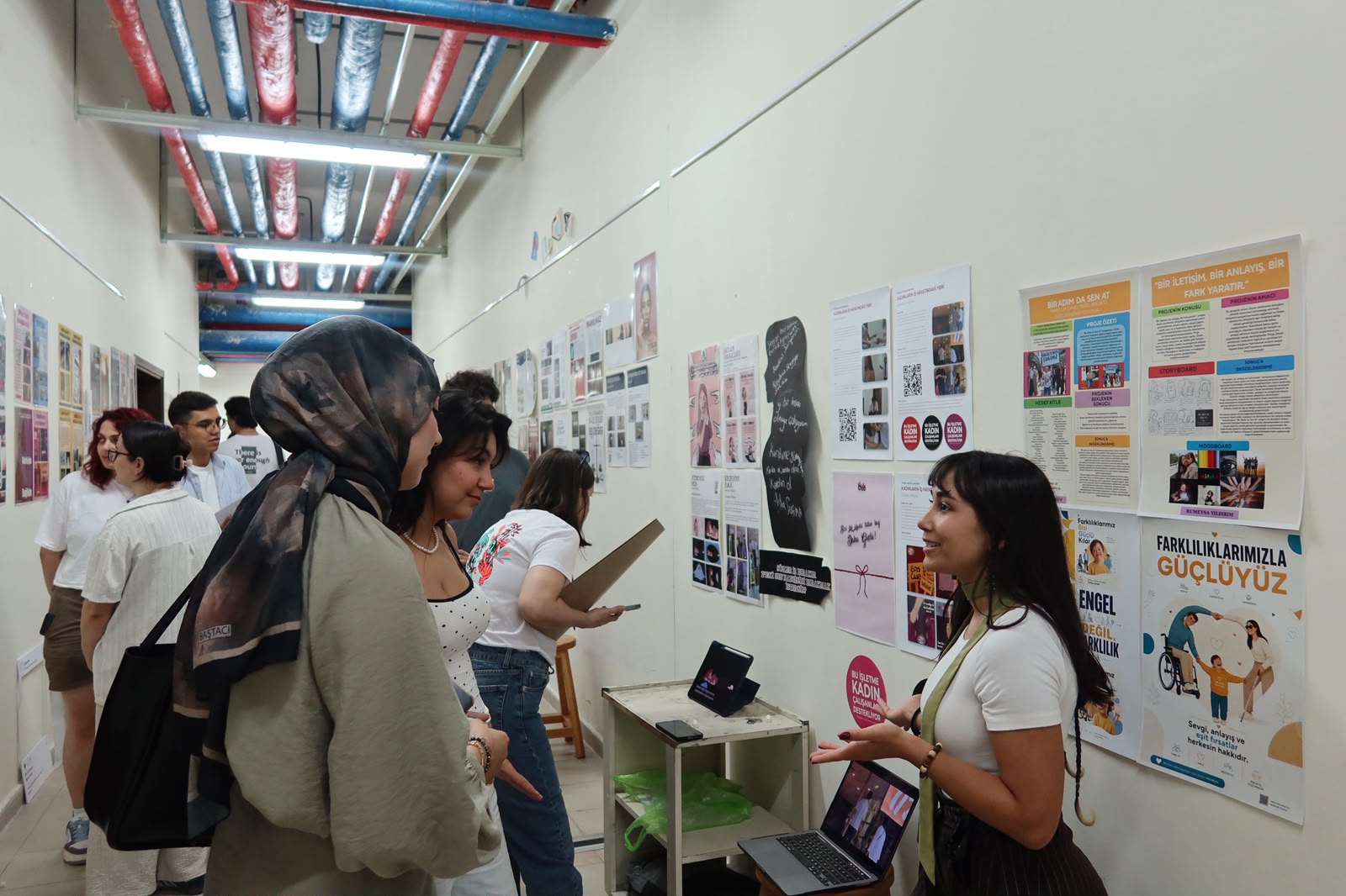The "Social Awareness" Graphic Design Project Exhibition, prepared by our students under the supervision of Assoc. Prof. Dr. Öznur Işır, met with visitors. 15