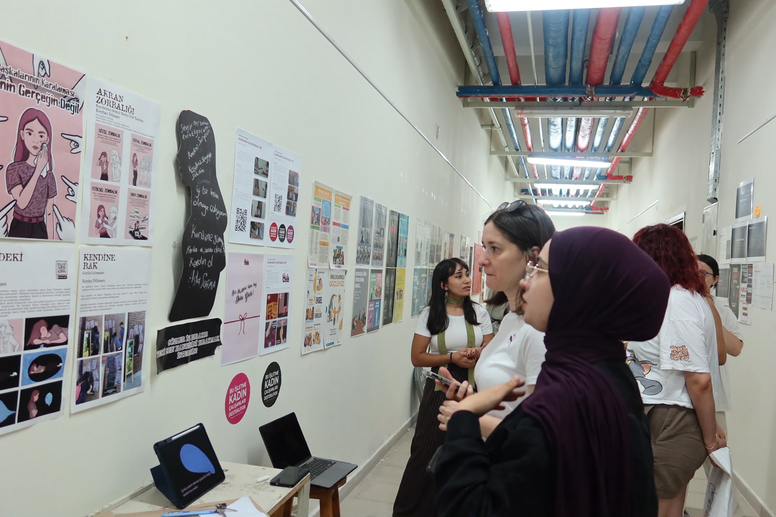 The "Social Awareness" Graphic Design Project Exhibition, prepared by our students under the supervision of Assoc. Prof. Dr. Öznur Işır, met with visitors. 12