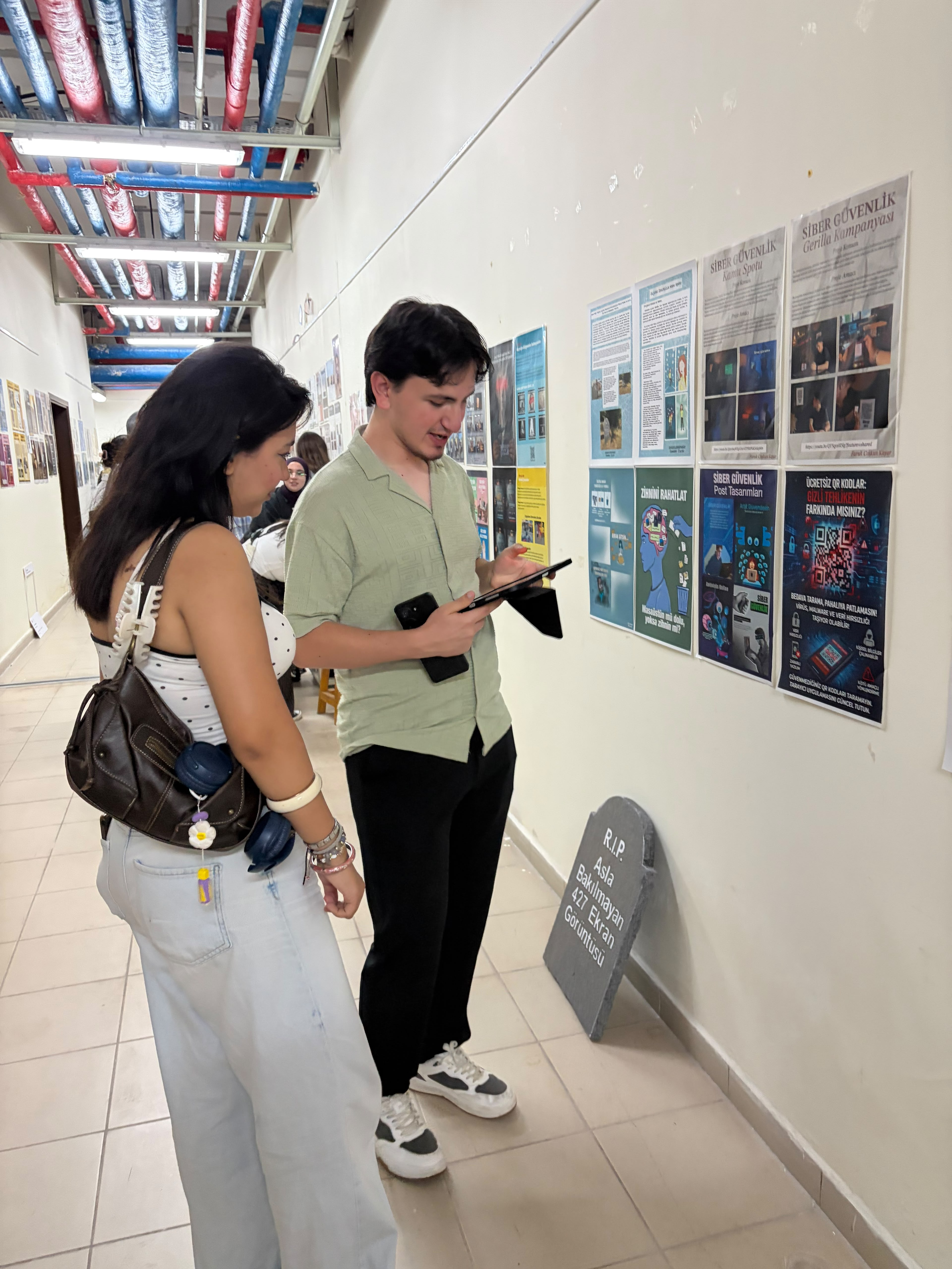 The "Social Awareness" Graphic Design Project Exhibition, prepared by our students under the supervision of Assoc. Prof. Dr. Öznur Işır, met with visitors. 5