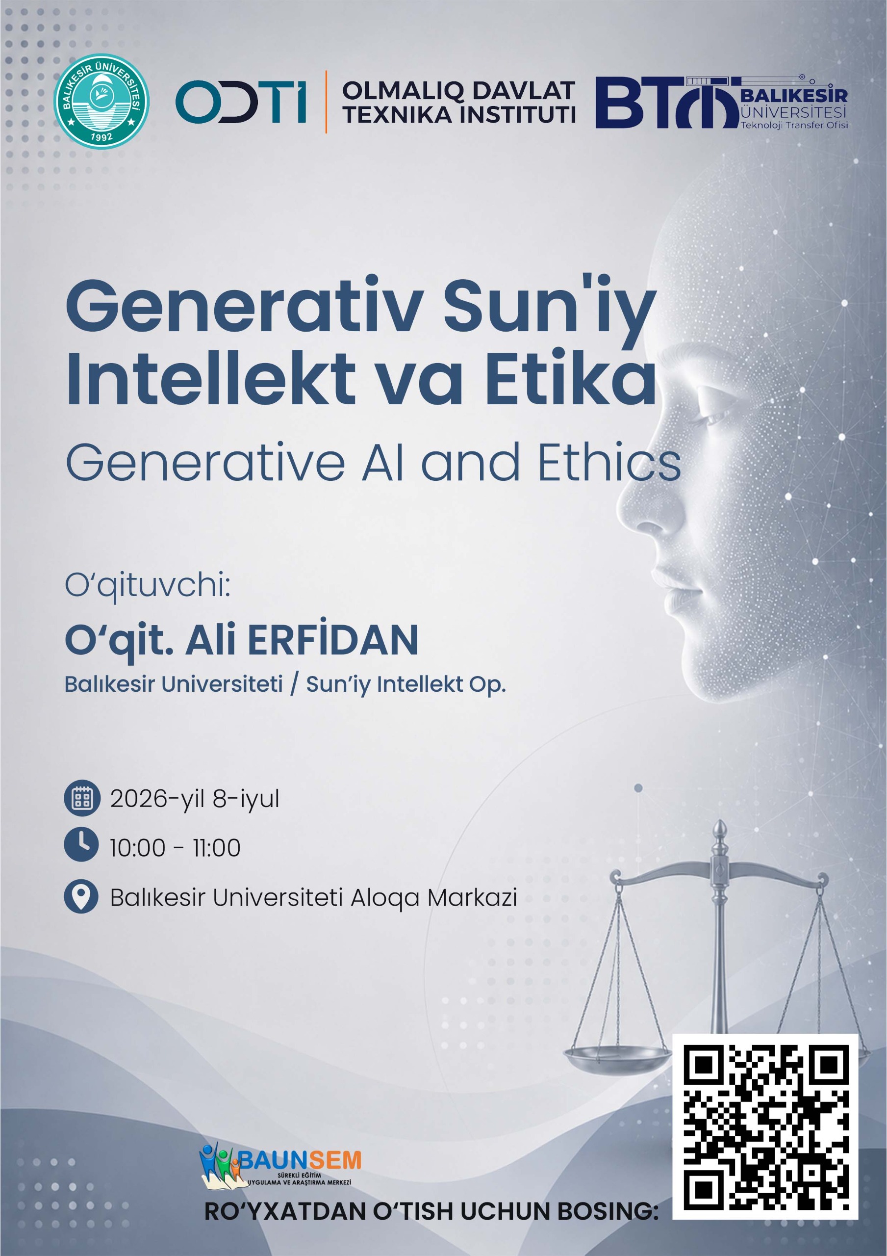 "Üretken Yapay Zeka ve Etik" Eğitimi - 1 3