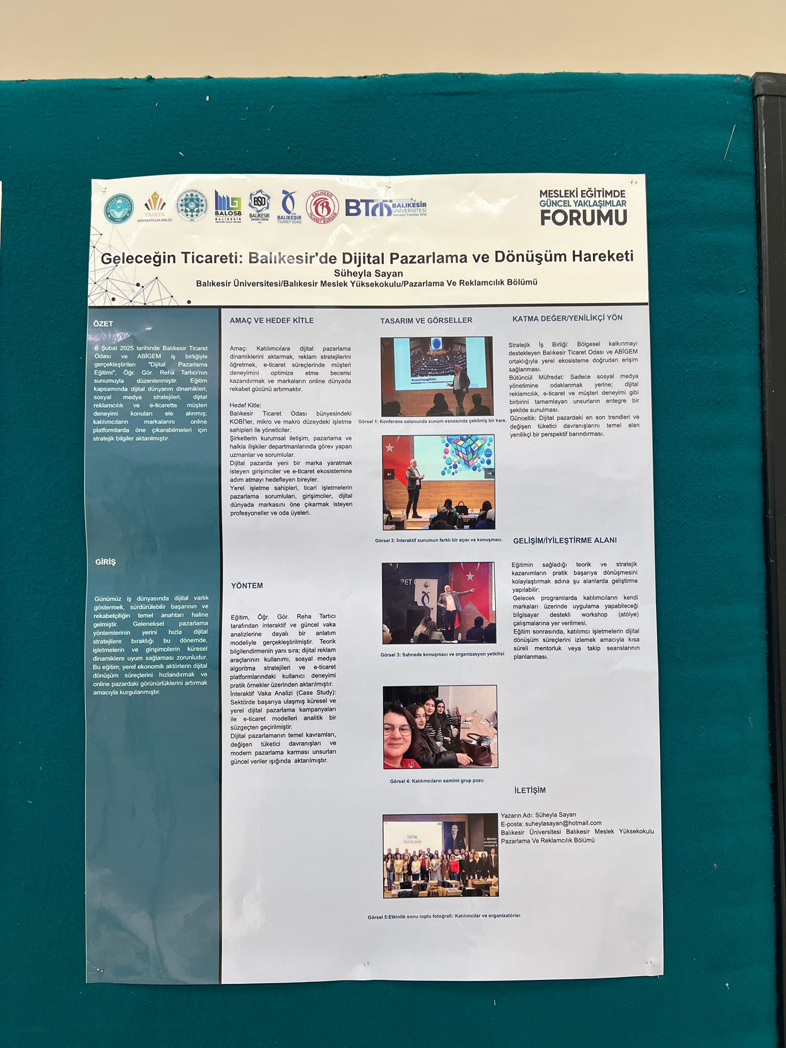 Marketing and Advertising Department Students Contribute to the Forum with Poster Presentations 12