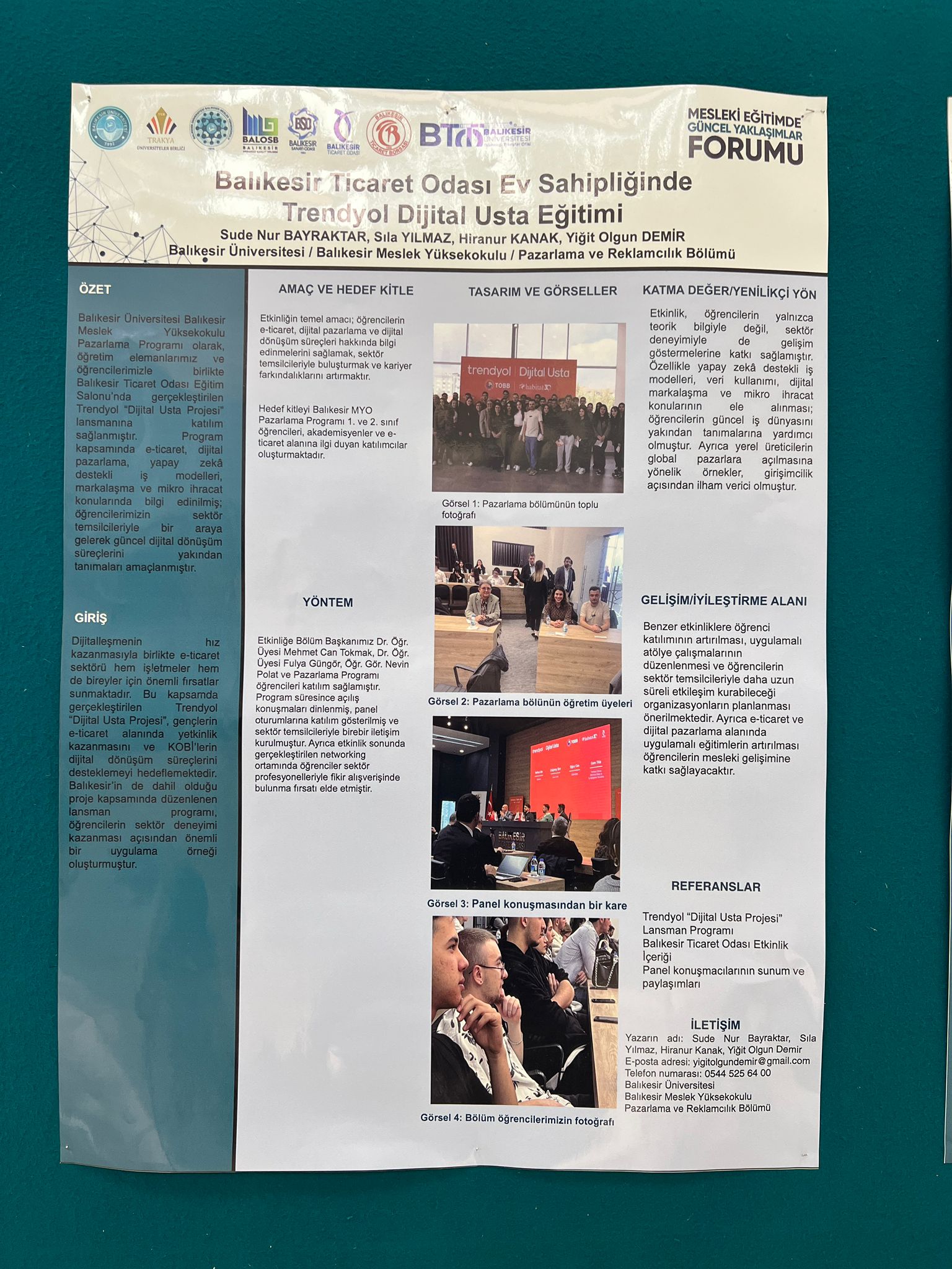 Marketing and Advertising Department Students Contribute to the Forum with Poster Presentations 11