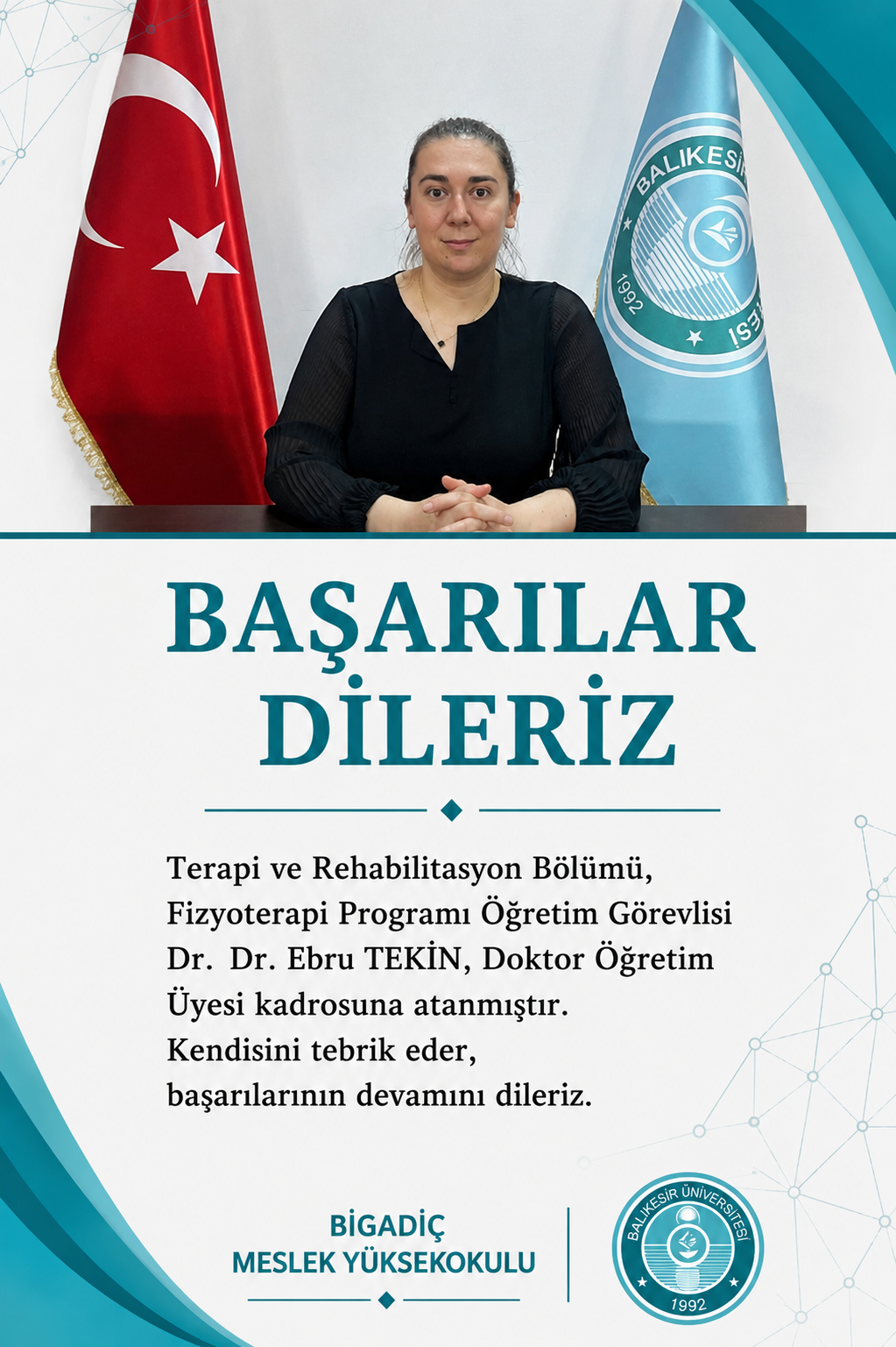 Başarılar Dileriz.