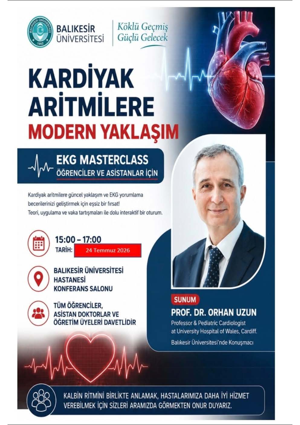Kardiyak Aritmilere Modern Yaklaşım-EKG Masterclass Balıkesir Üniversitesi'nde