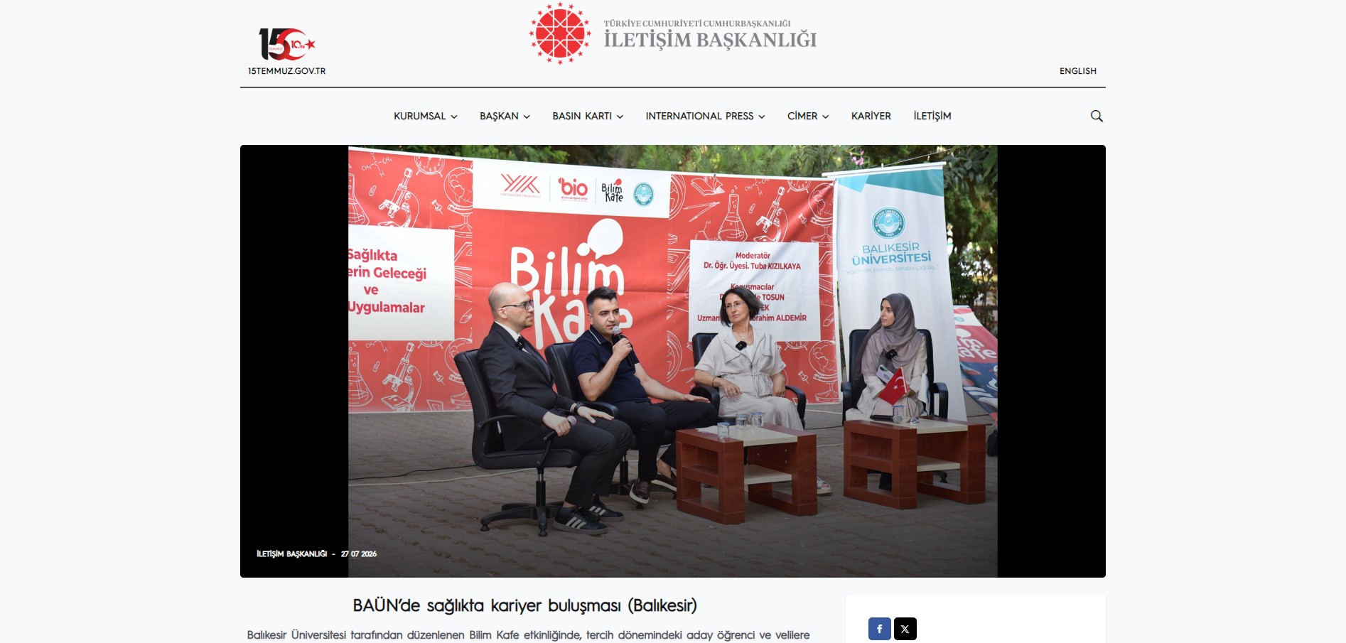 BAÜN’de sağlıkta kariyer buluşması