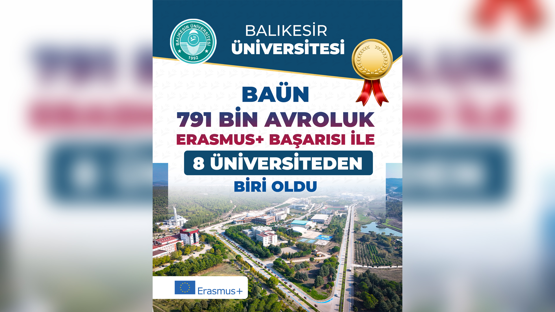 BAÜN, 791 Bin Avroluk Erasmus+ Başarısı ile 8 Üniversiteden Biri Oldu