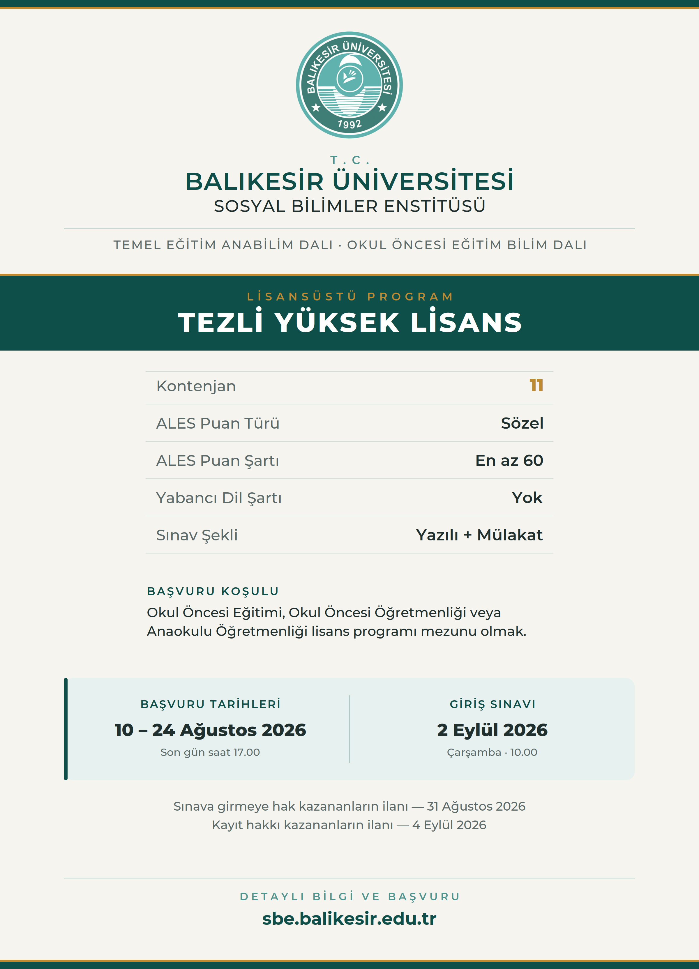 Lisansüstü Başvuruları Hakkında