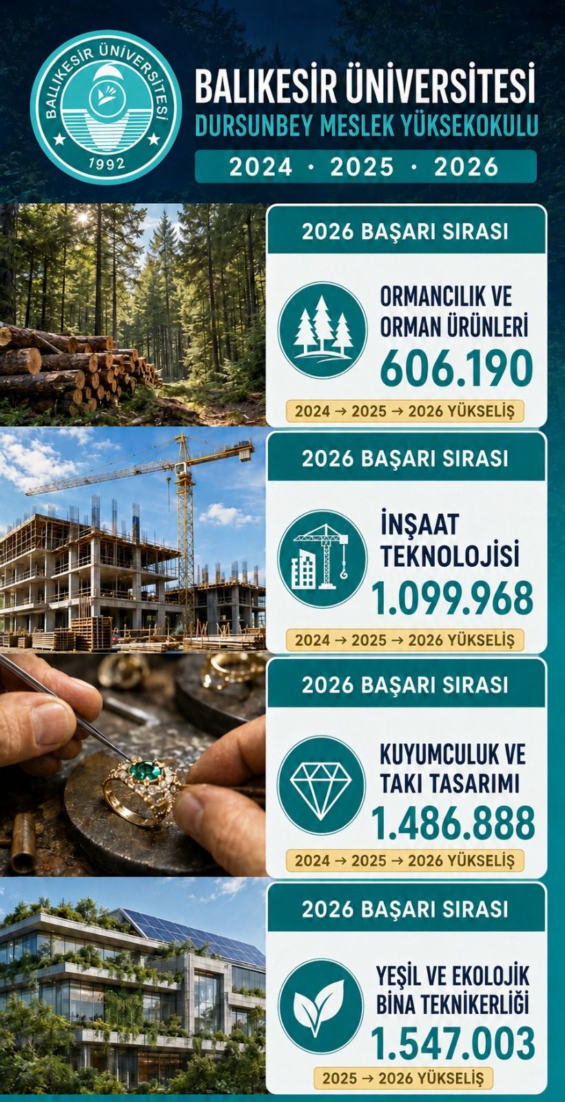 Dursunbey MYO’da 4 Yılda Güçlü İlerleme: YKS Başarı Sıralamalarında İvme Yükseliyor