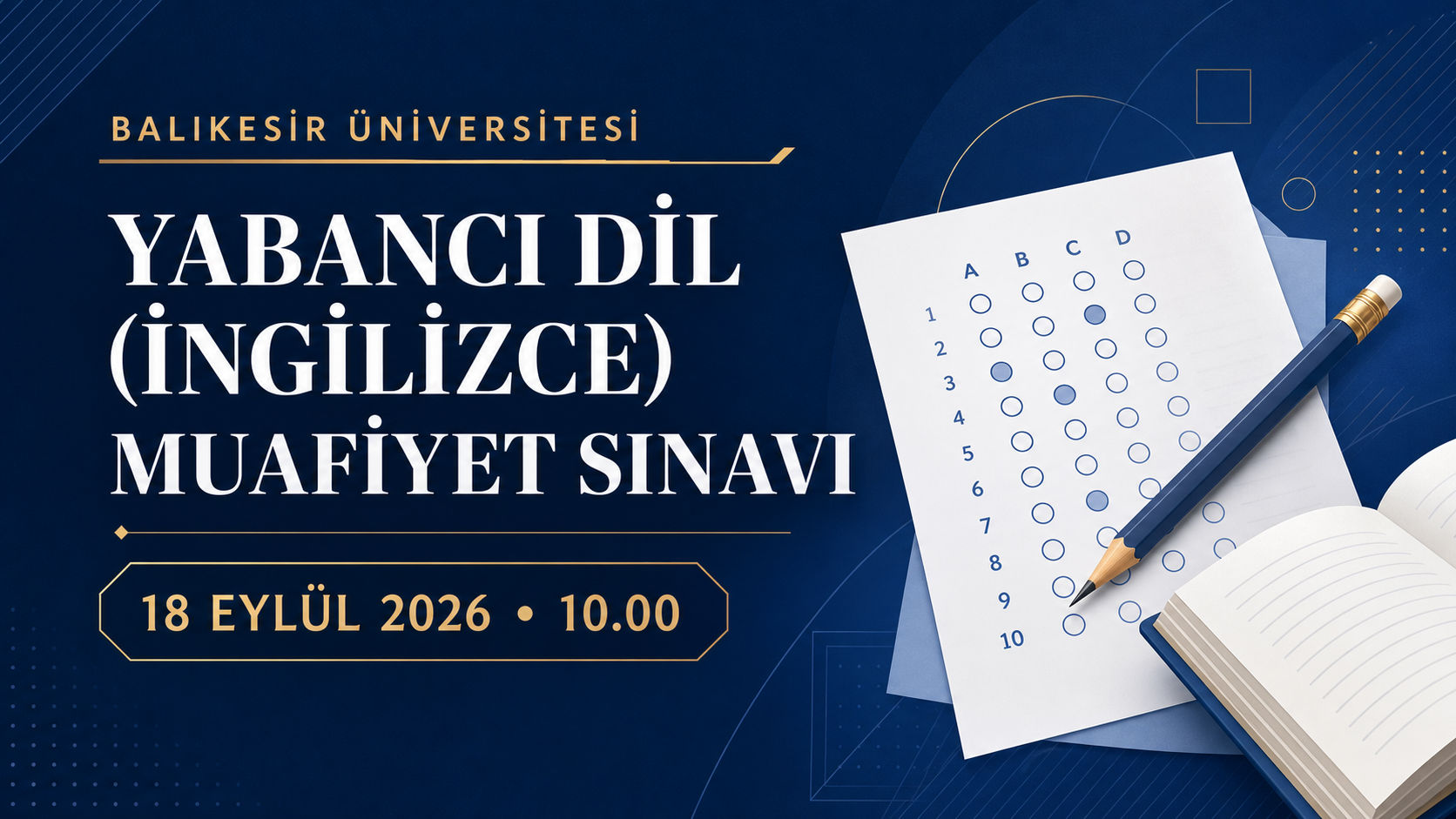 Yabancı Dil (İngilizce) Muafiyet Sınavı Hakkında Bilgilendirme 1