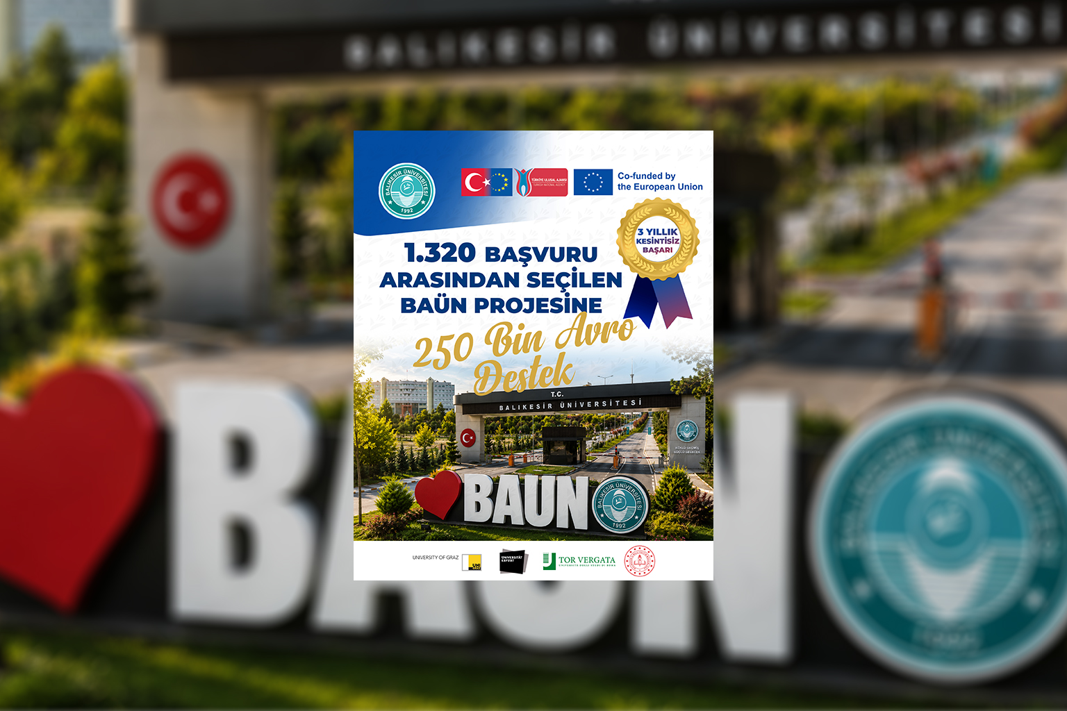 Balıkesir Üniversitesinden Erasmus+’ta Üç Yıllık Kesintisiz Başarı: 1.320 Başvuru Arasından Seçilen BAÜN Projesine 250 Bin Avro Destek