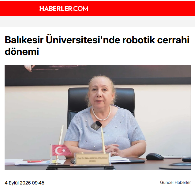 Balıkesir Üniversitesi'nde Robotik Cerrahi Dönemi