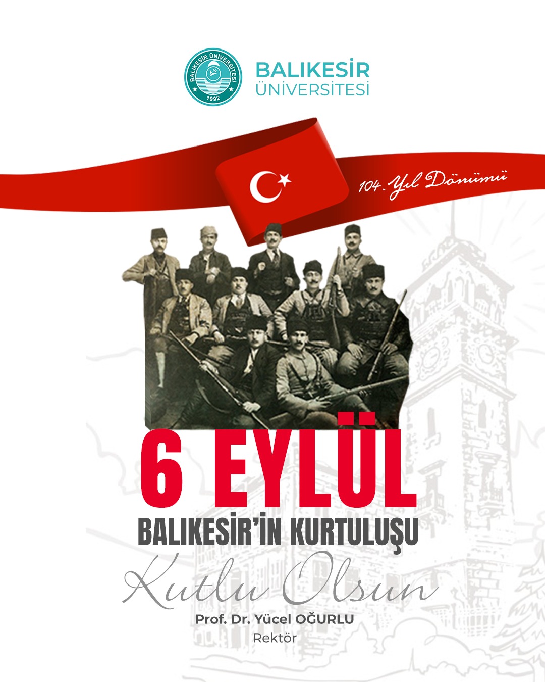 Rektörümüz Prof. Dr. Yücel Oğurlu'nun mesajı