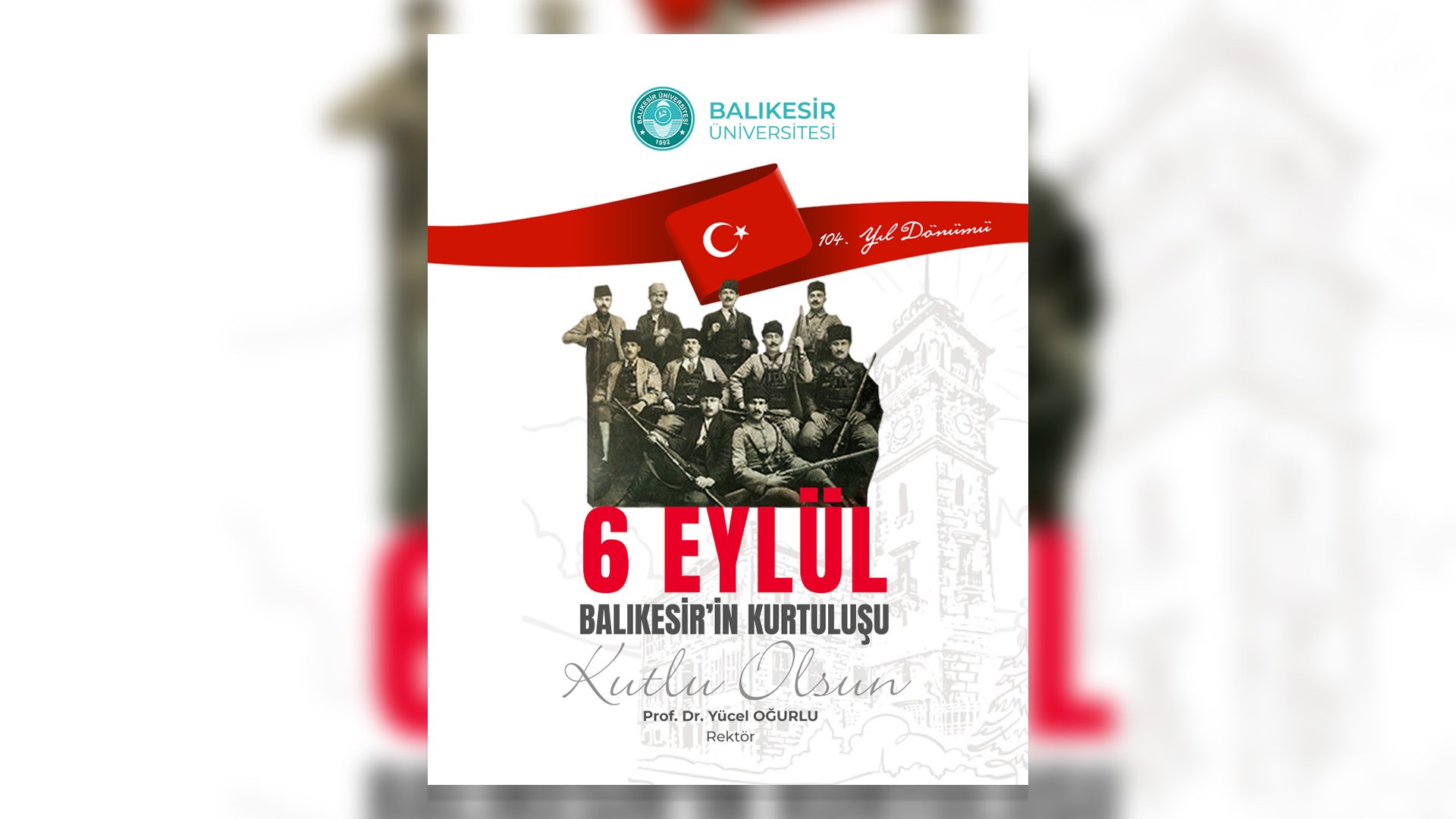 Rektörümüz Prof. Dr. Yücel Oğurlu'nun mesajı