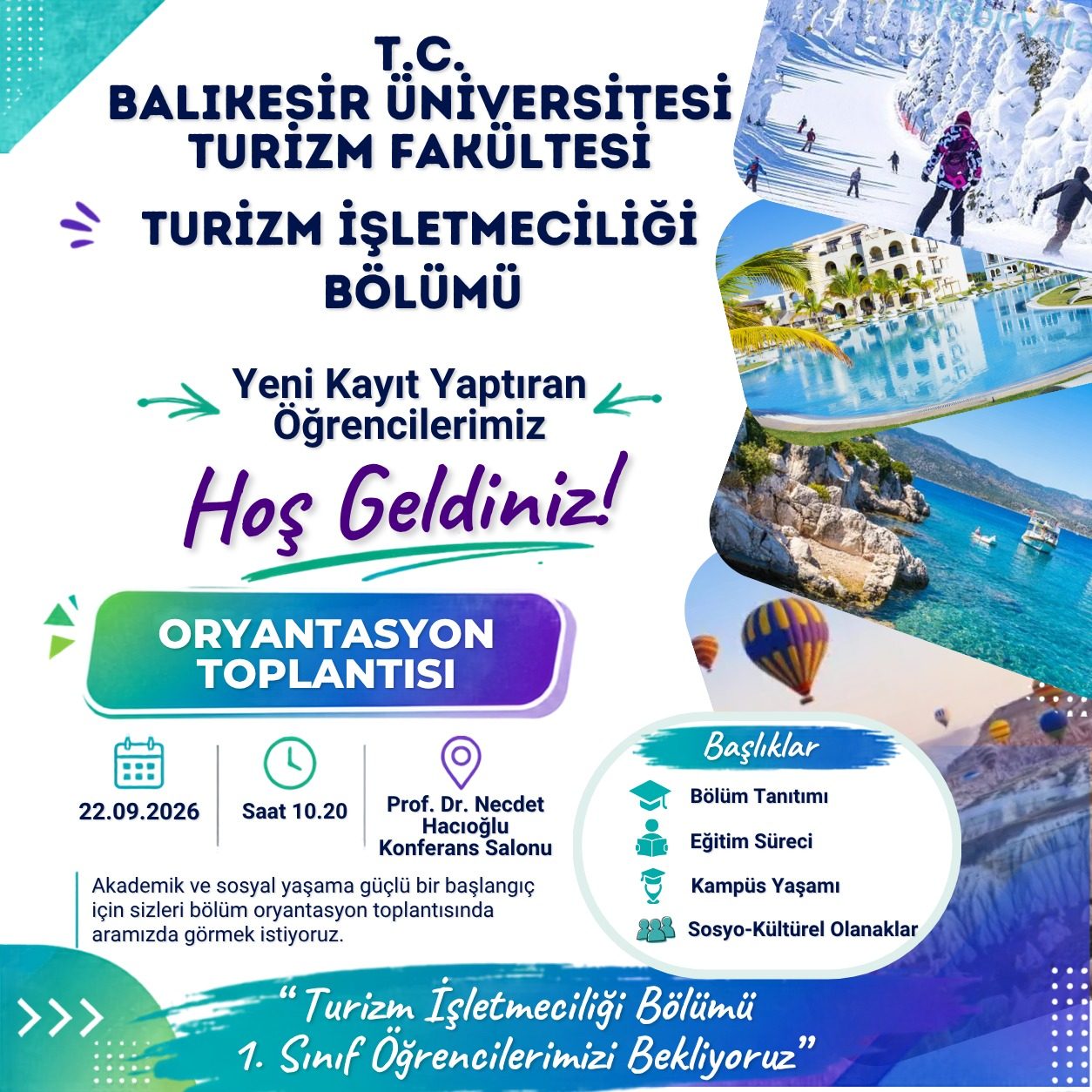 🎓 Turizm Fakültesi ailesine hoş geldiniz! 4