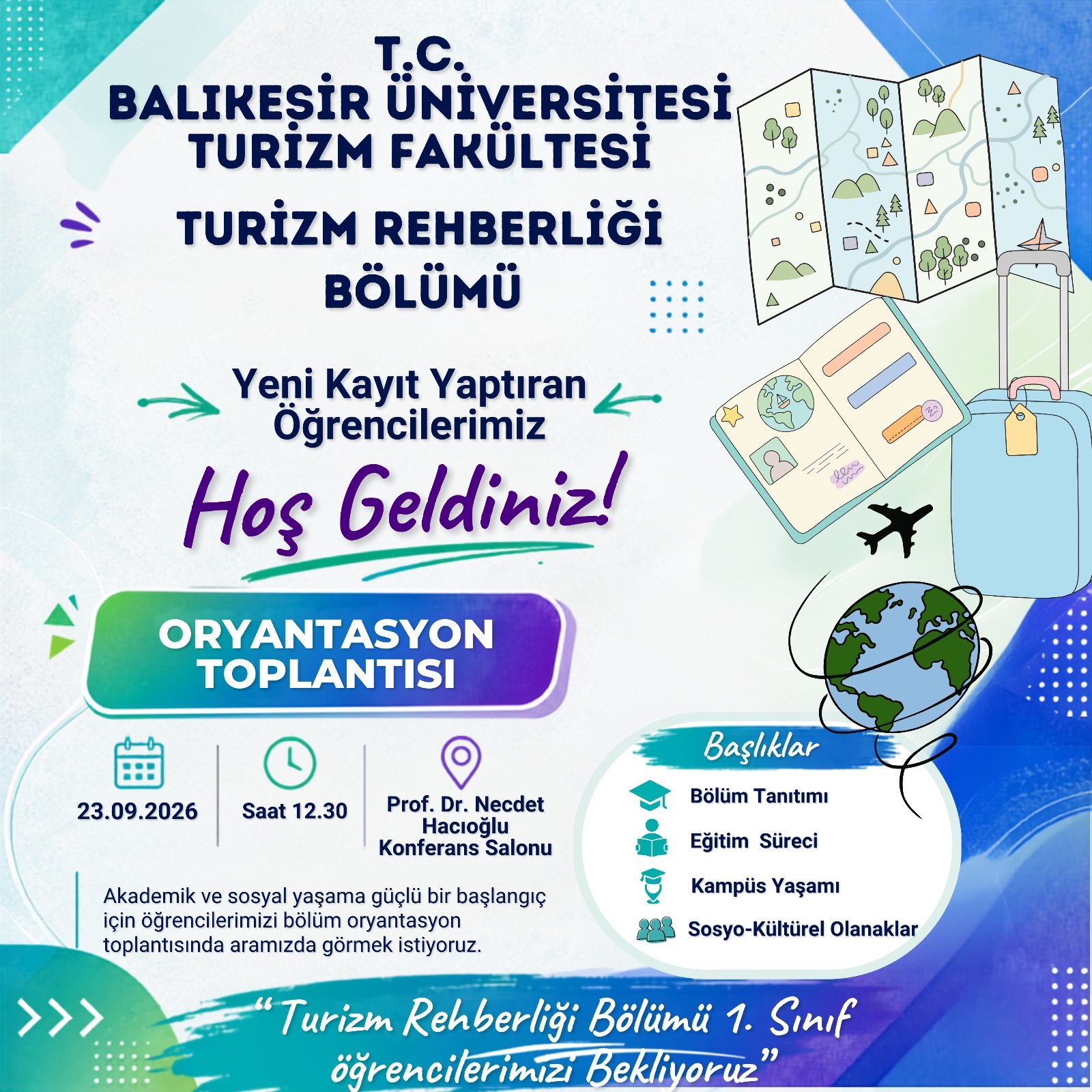 🎓 Turizm Fakültesi ailesine hoş geldiniz! 3