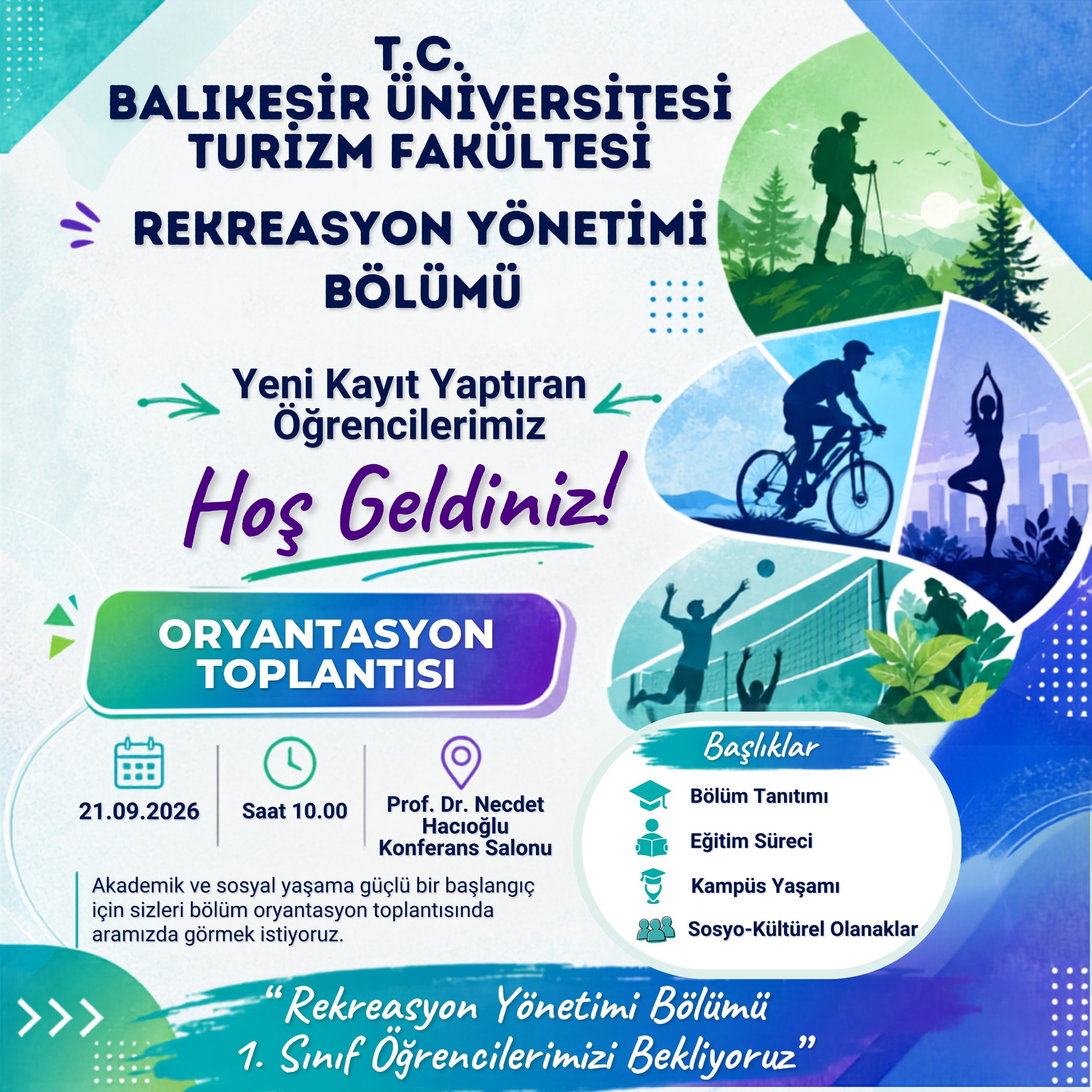 🎓 Turizm Fakültesi ailesine hoş geldiniz! 2
