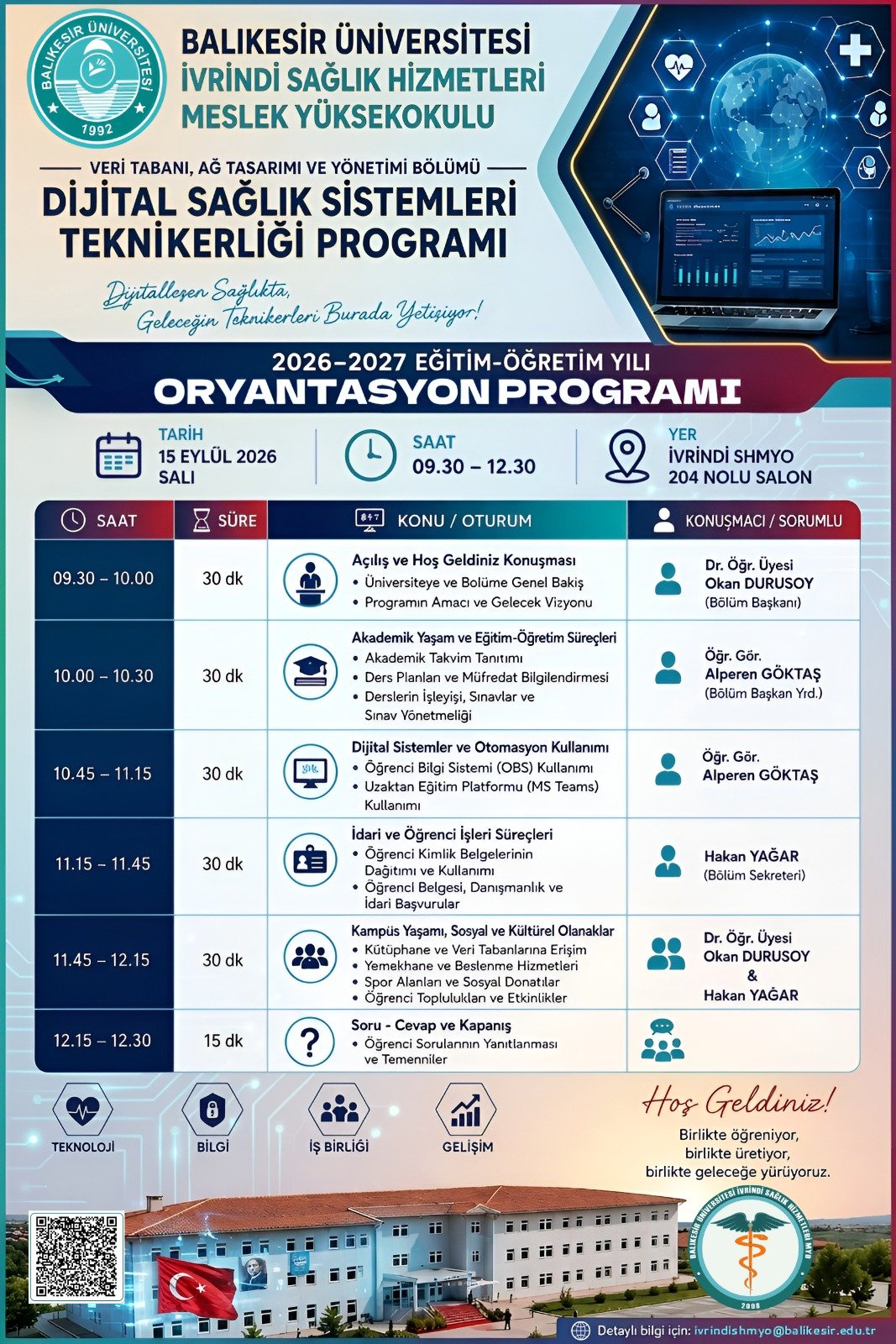 2026-2027 Eğitim Öğretim Yılı Oryantasyon Programı