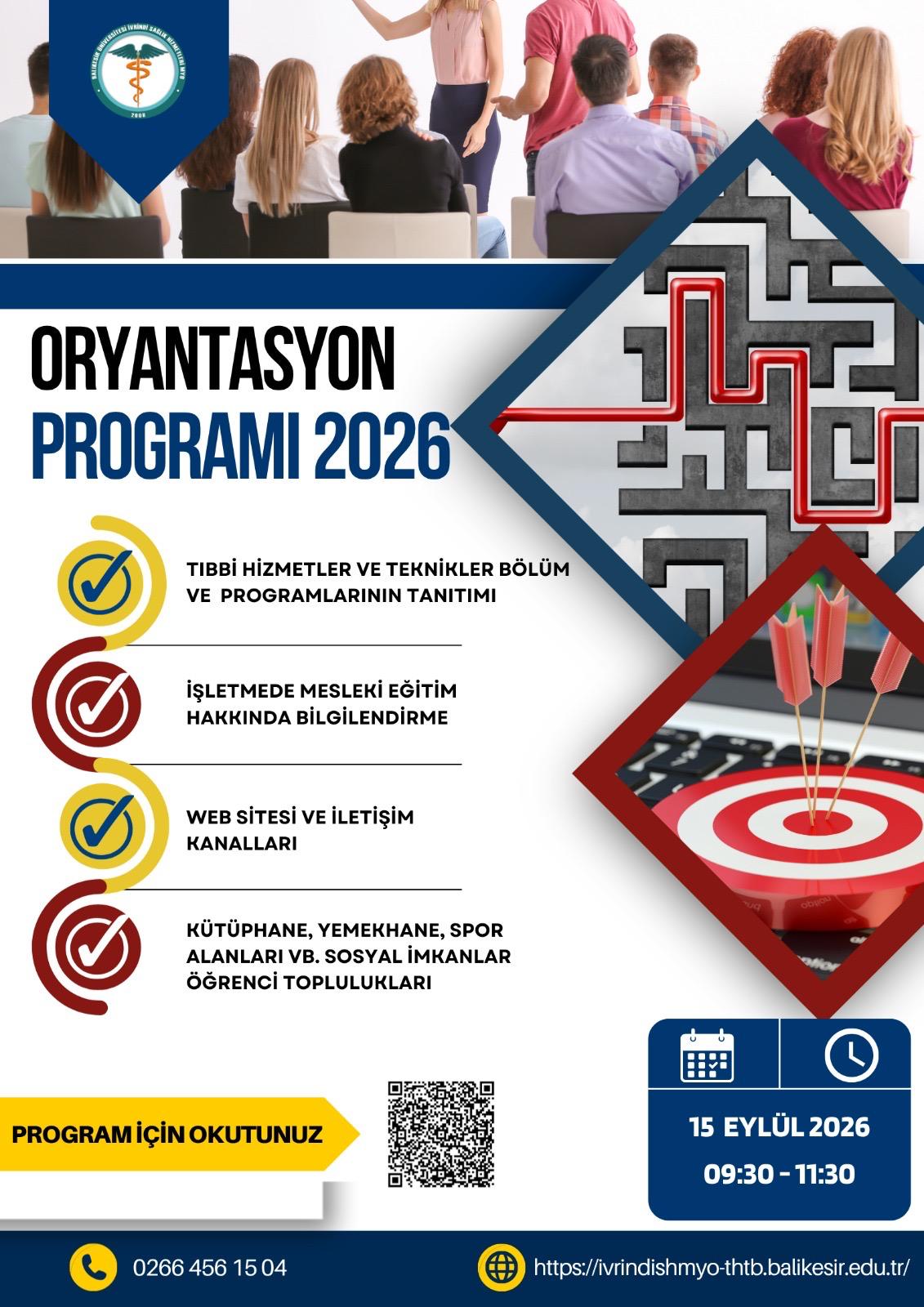 2026-2027 Eğitim Öğretim Yılı Oryantasyon Programı 1