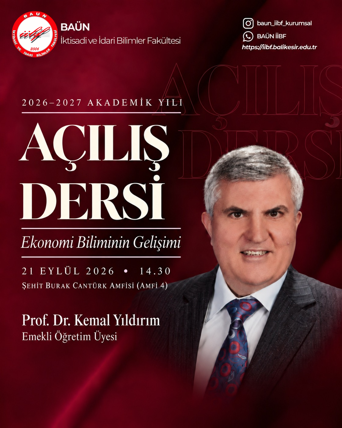 2026–2027 Eğitim-Öğretim Yılı Açılış Dersi
