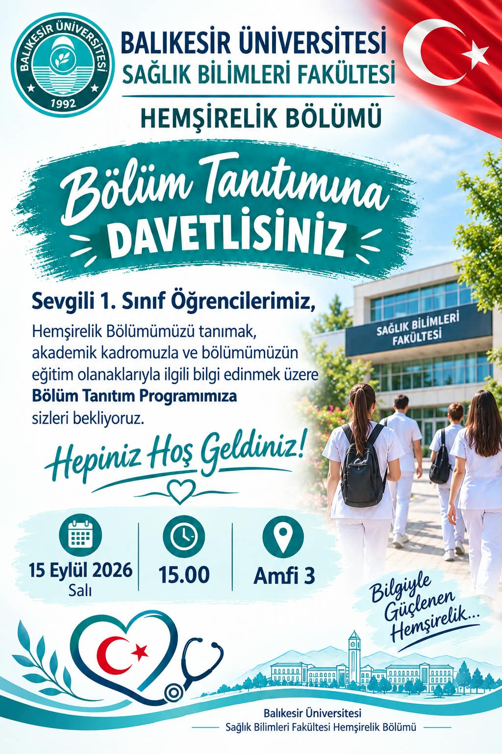 2026-2027 Öğretim Yılı 1. Sınıf Öğrencilerimiz Hoş Geldiniz.