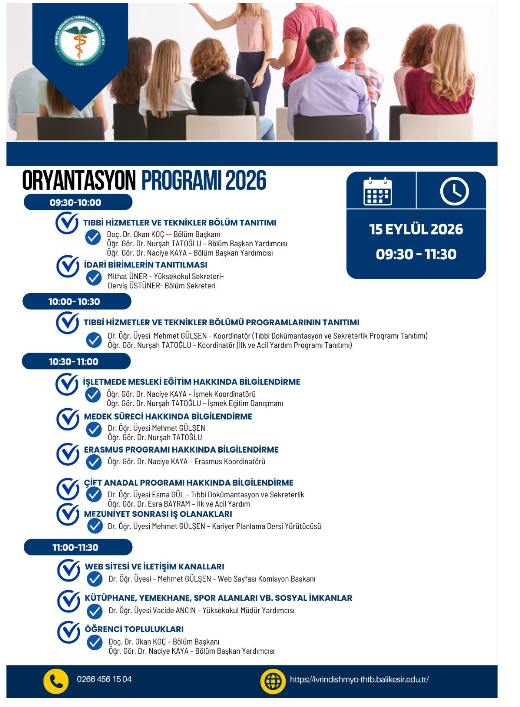Yeni Kayıt Yaptıran Öğrenciler İçin Yapacağımız Oryantasyon Eğitim Programı 3