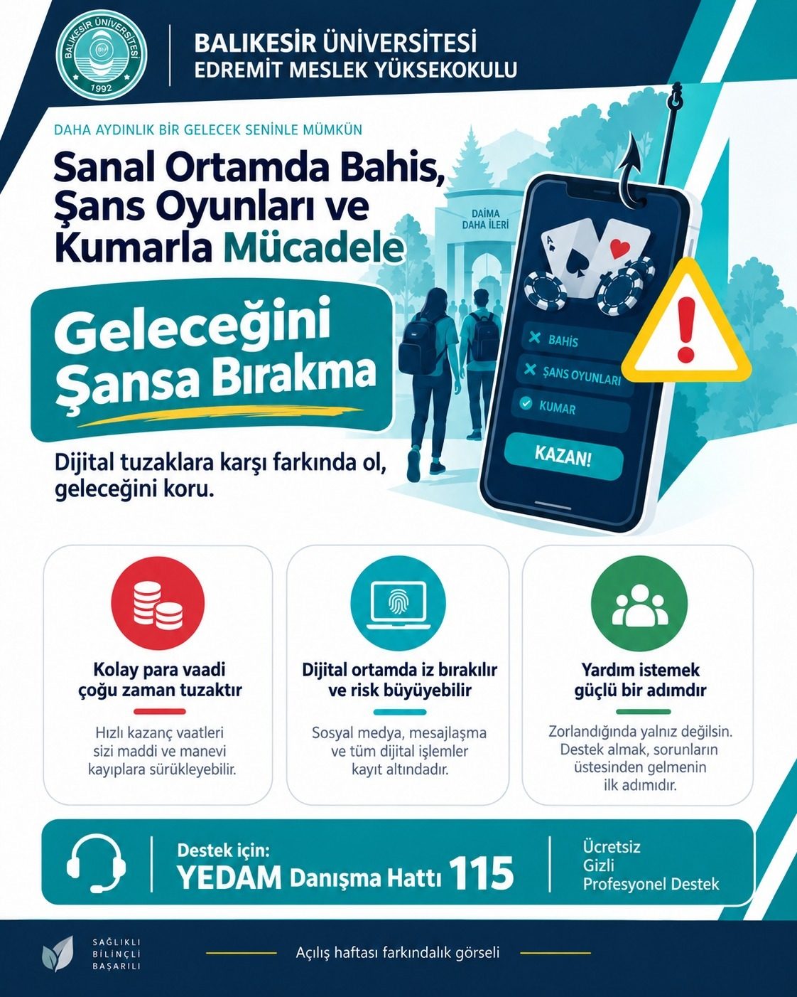 Sanal Ortamda Bahis, Şans Oyunları ve Kumarla Mücadele Geleceğini Şansa Bırakma