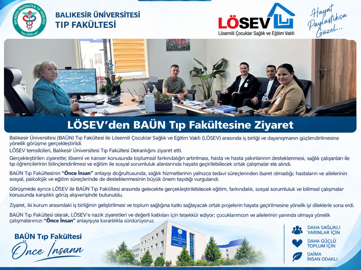 LÖSEV’den Fakültemize Ziyaret