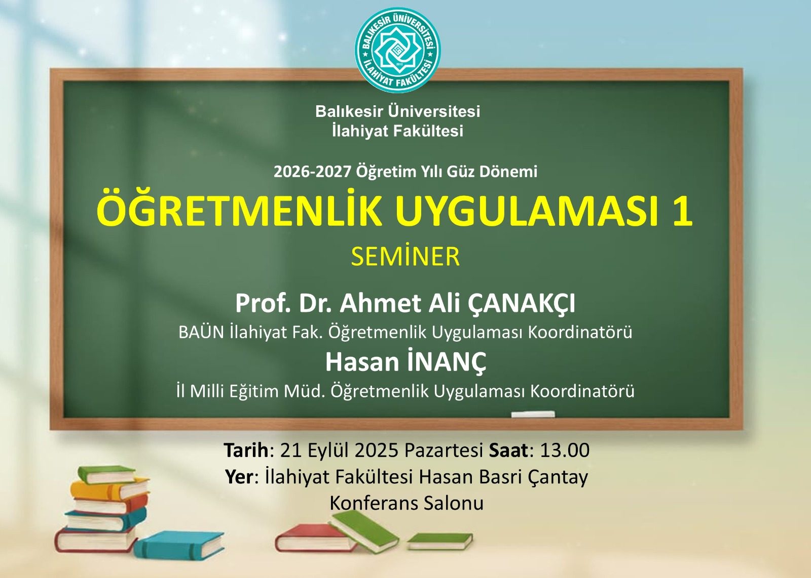 4. Sınıf Öğrencilerimizin Dikkatine Öğretmenlik Uygulaması I Dersi Seminer Programı