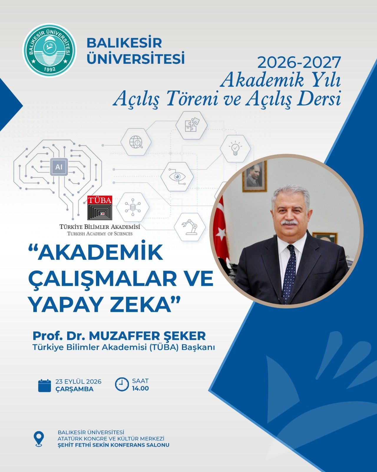 2026-2027 Akademik Yılı Açılış Töreni ve Açılış Dersi 1