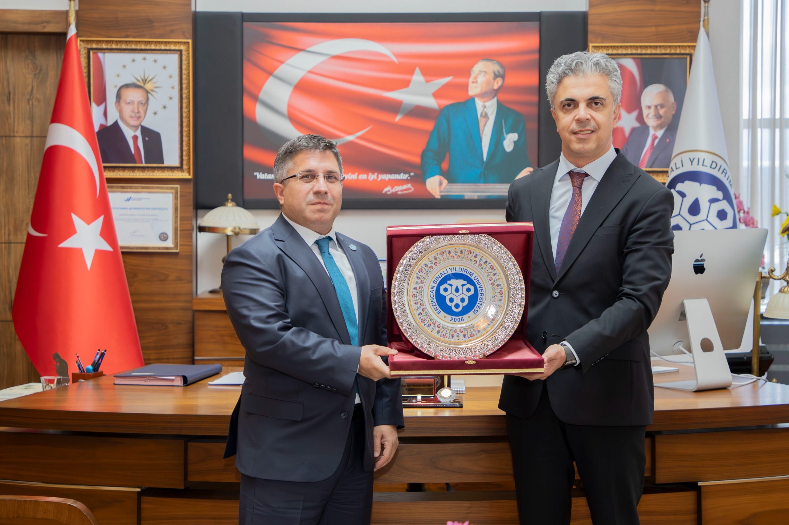 Rektör Oğurlu’dan Erzincan Binali Yıldırım Üniversitesi Rektörü Prof. Dr. Ufuk Kuyrukluyıldız’a Ziyaret 3
