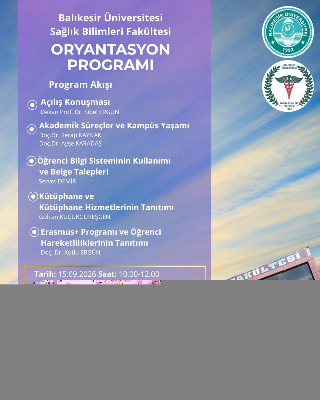 Fakültemizin 2026-2027 Eğitim-Öğretim Yılı Oryantasyon Programı’nı öğrencilerimizin yoğun katılımıyla gerçekleşti 1
