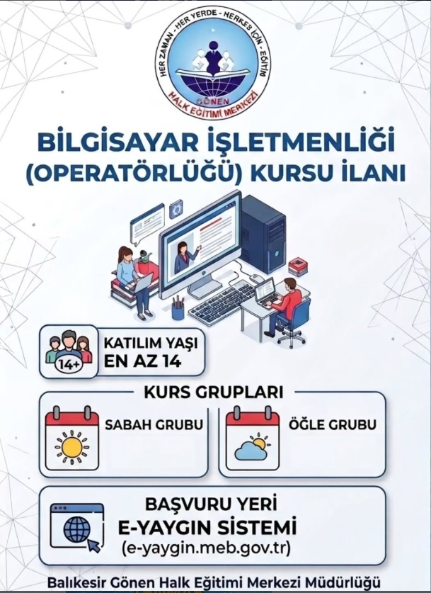 Gönen HEM Computer Operation Course