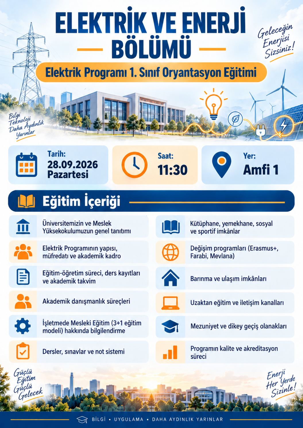 Elektrik Programı Oryantasyon Eğitimi
