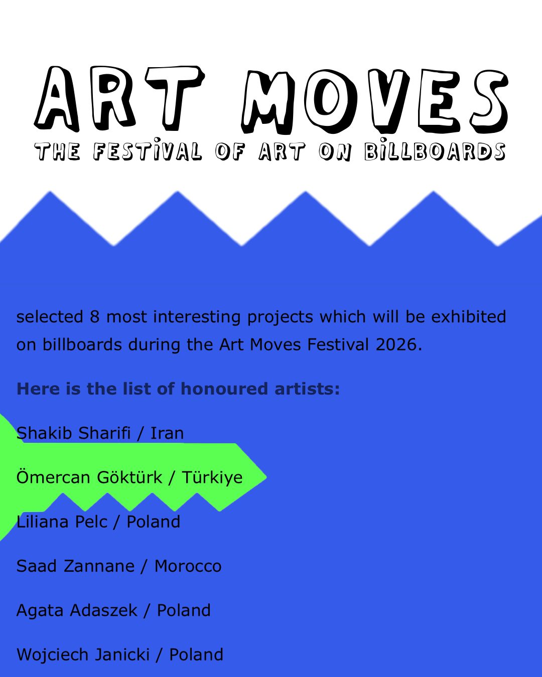 Öğrencimiz Ömercan Göktürk, uluslararası Art Moves 2026 Billboard Art Competition kapsamında büyük bir başarıya imza attı. 5