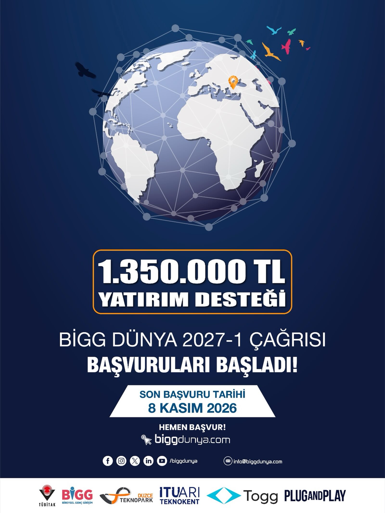 TÜBİTAK 1812 BİGG YATIRIM DESTEK PROGRAMI BİGG DÜNYA 1
