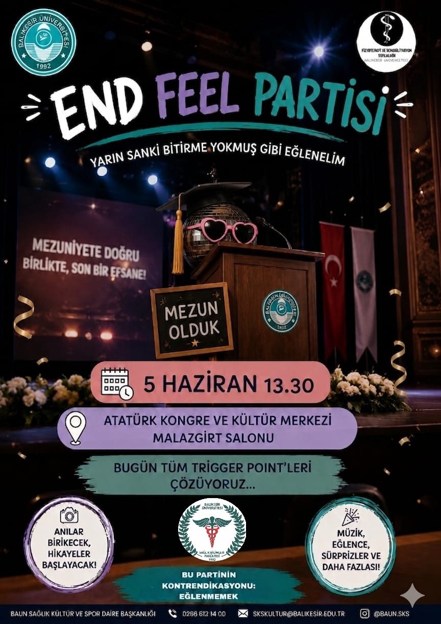Fizyoterapi ve Rehabilitasyon Bölümü Öğrencileri Arasında Geleneksel “End Feel” Töreni Gerçekleştirildi  5