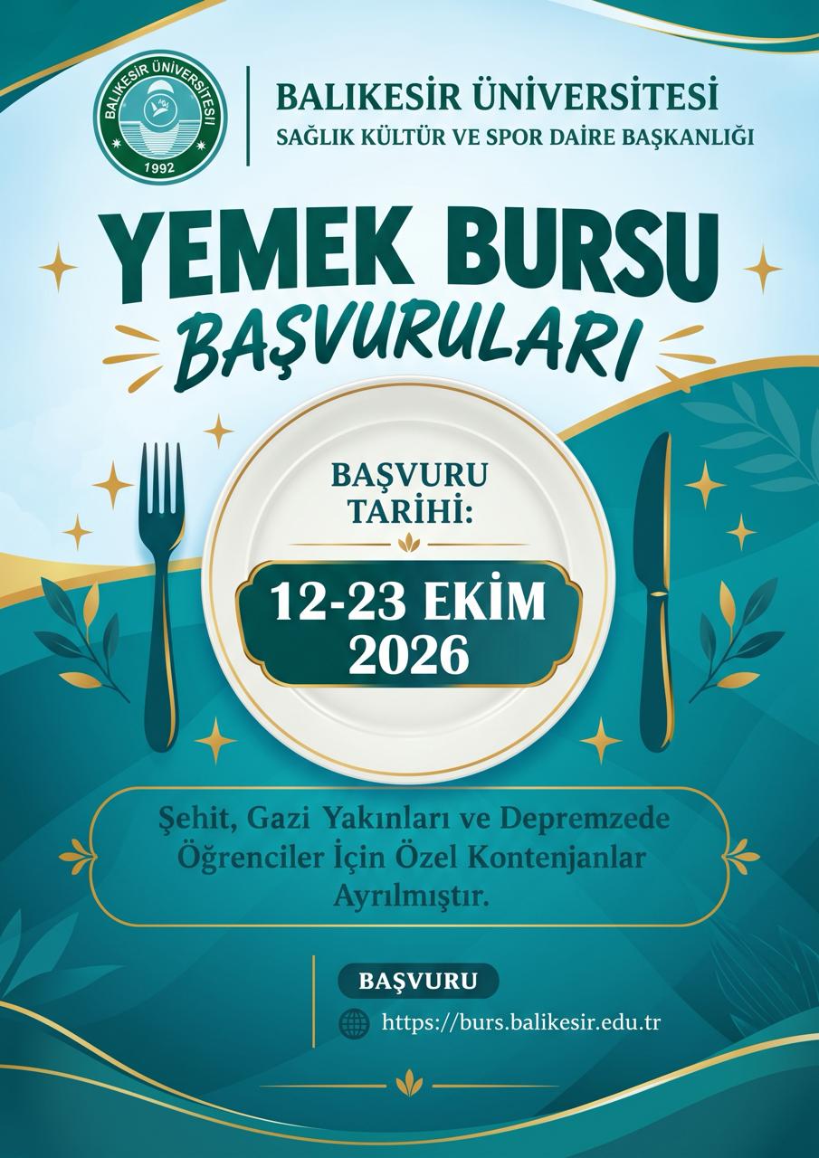 2026-2027 Eğitim-Öğretim Yılı Yemek Bursu Başvuruları Başladı 