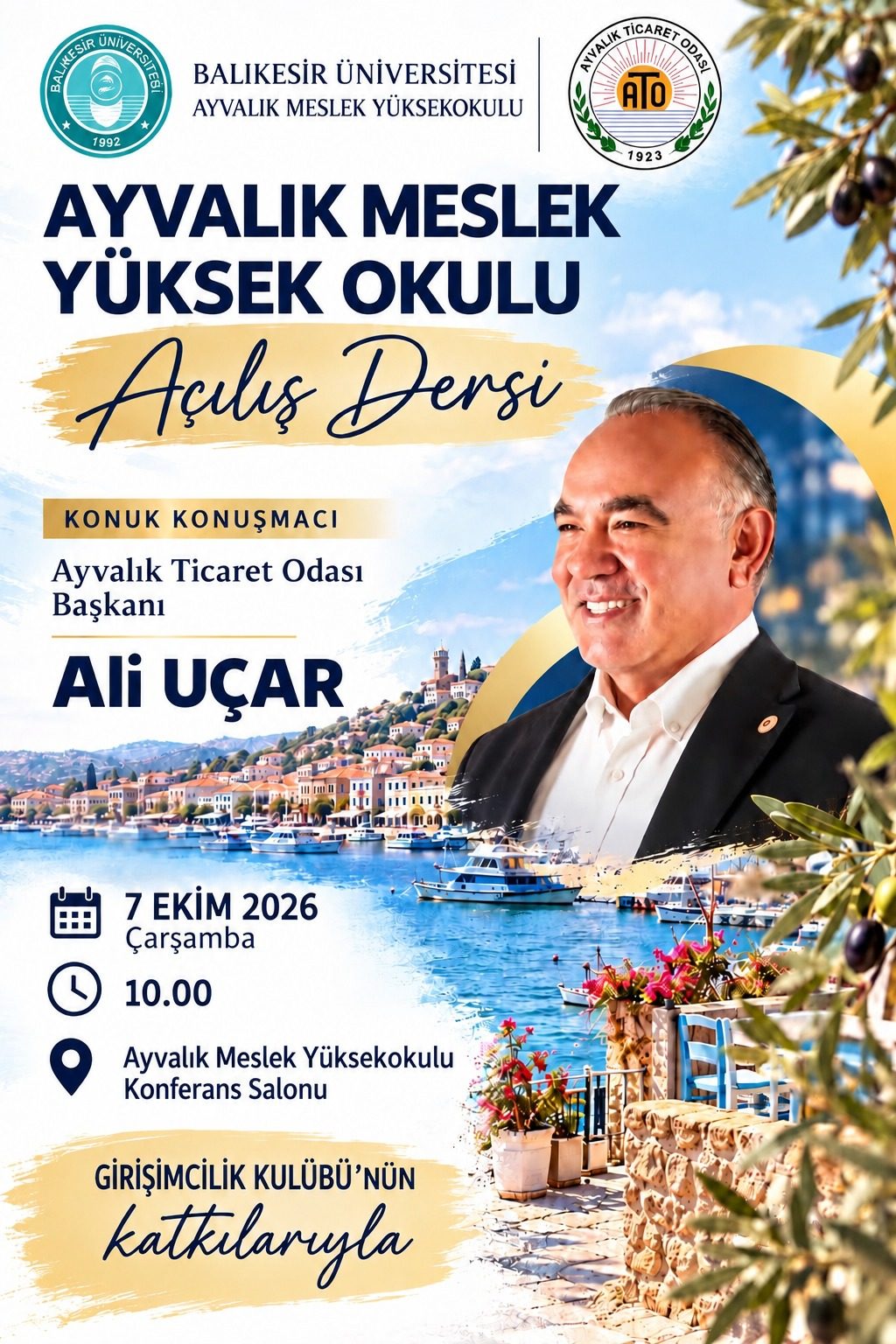 Ayvalık Meslek Yüksekokulu’nda “Açılış Dersi” Ayvalık Ticaret Odası’ndan 10