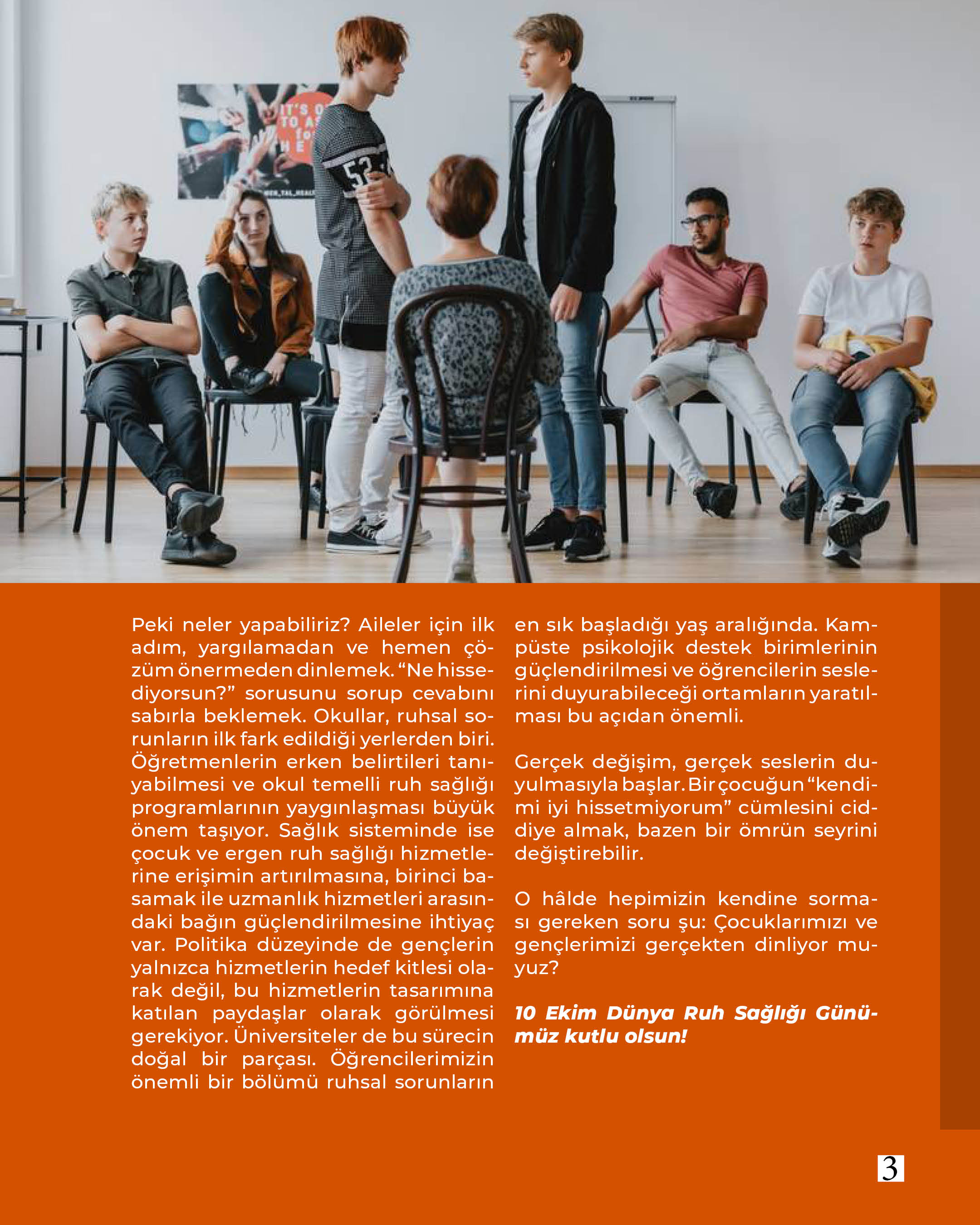 Akademisyenlerimizden; "Çocukların ve Gençlerin Sesini Duymak" Doç. Dr. Mustafa Tolga  TUNAGÜR -  Balıkesir Üniversitesi Tıp Fakültesi Çocuk ve Ergen Ruh Sağlığı ve Hastalıkları Anabilim Dalı 4