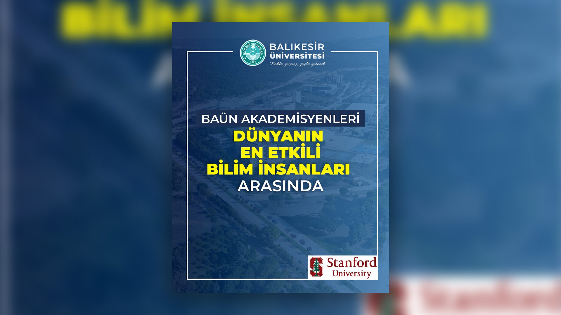 BAÜN, Dünyanın En Etkili Bilim İnsanları Listesinde Yükselişini Sürdürdü