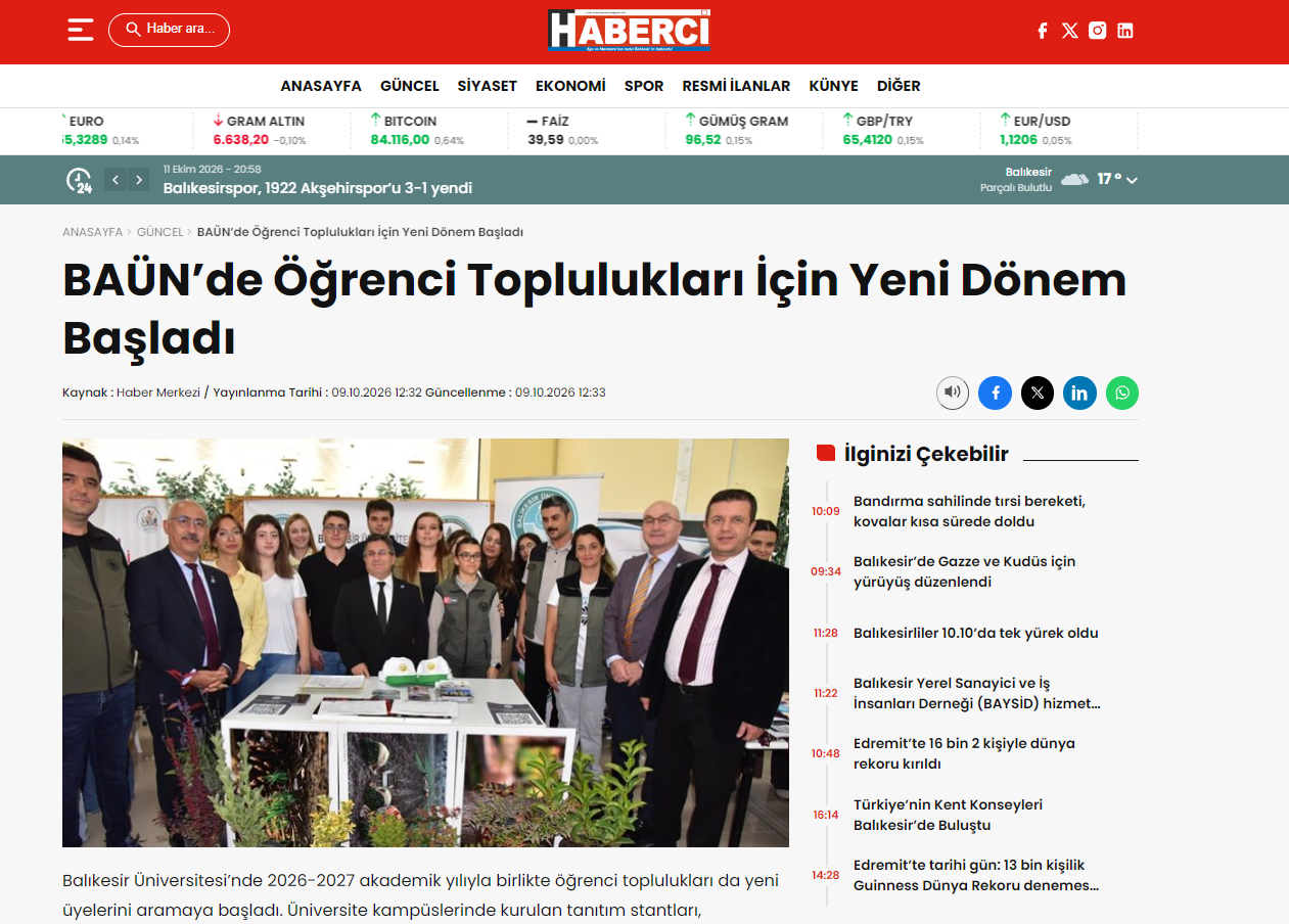 BAÜN’de Öğrenci Toplulukları İçin Yeni Dönem Başladı