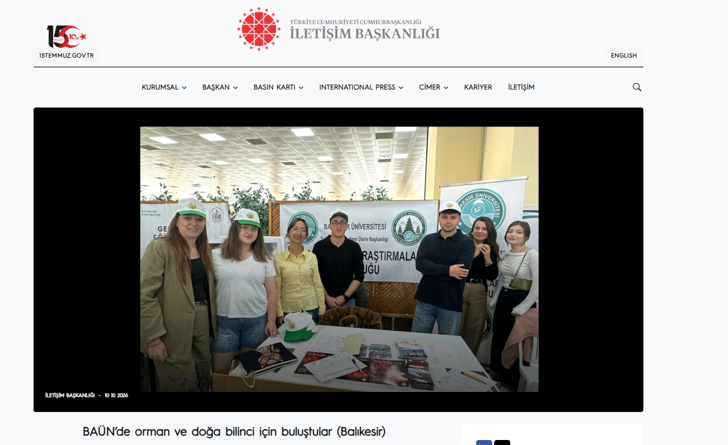BAÜN’de orman ve doğa bilinci için buluştular 