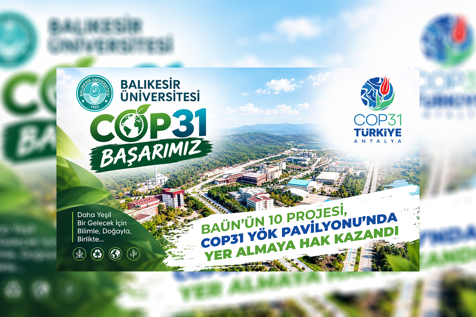BAÜN’ün 10 Projesi, COP31 YÖK Pavilyonu’nda Yer Almaya Hak Kazandı