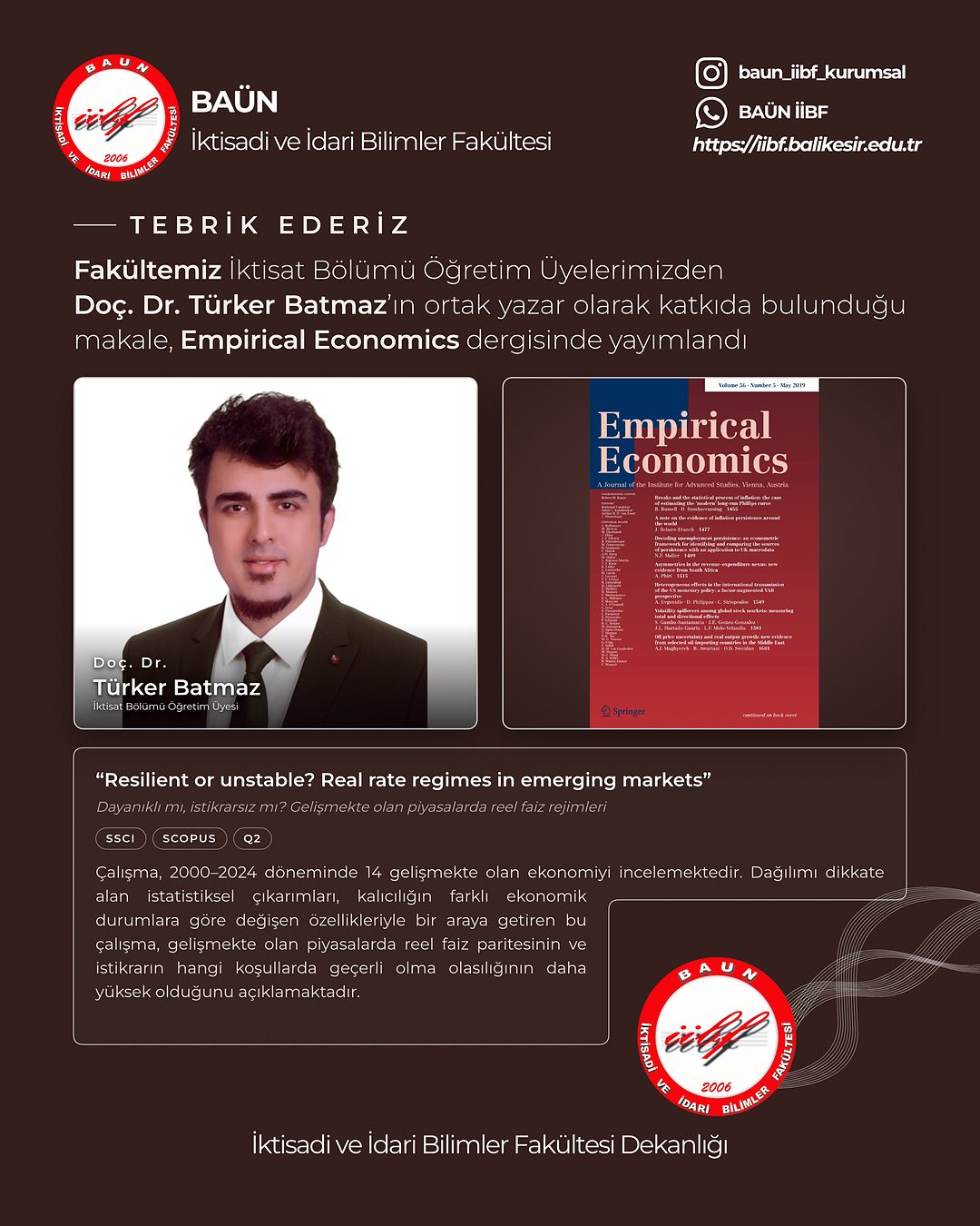 TEBRİK EDERİZ...
